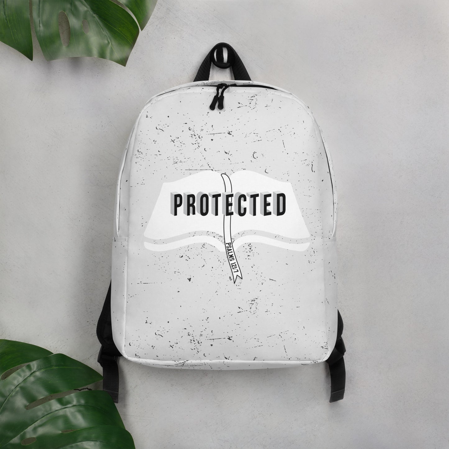 Christian minimalist backpack with water-resistant fabric and laptop pocket