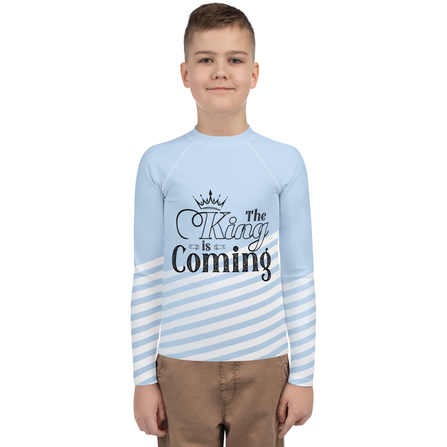 Christian youth rash guard with UPF 50+ sun protection