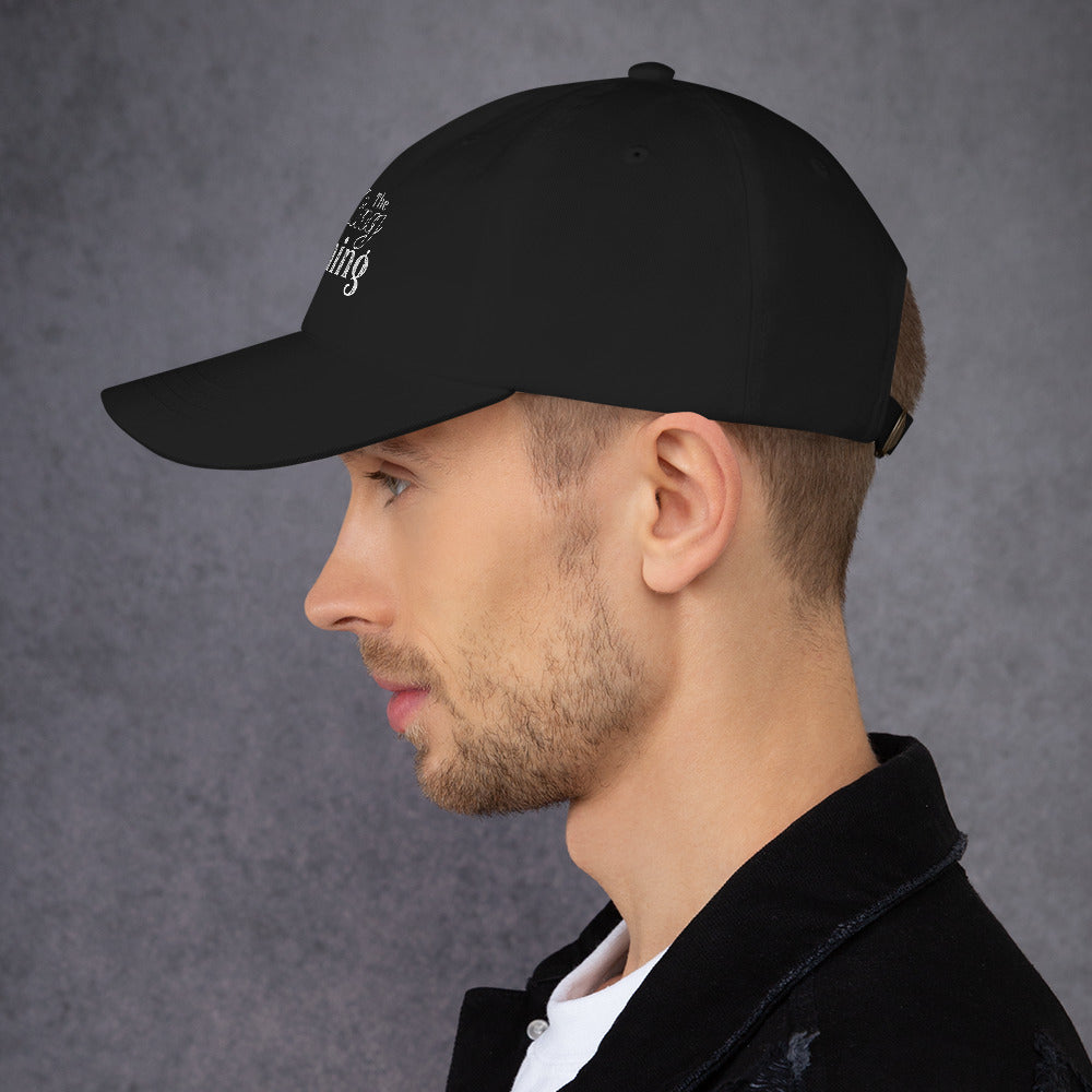 Christian dad hat with adjustable strap and curved visor for casual wear