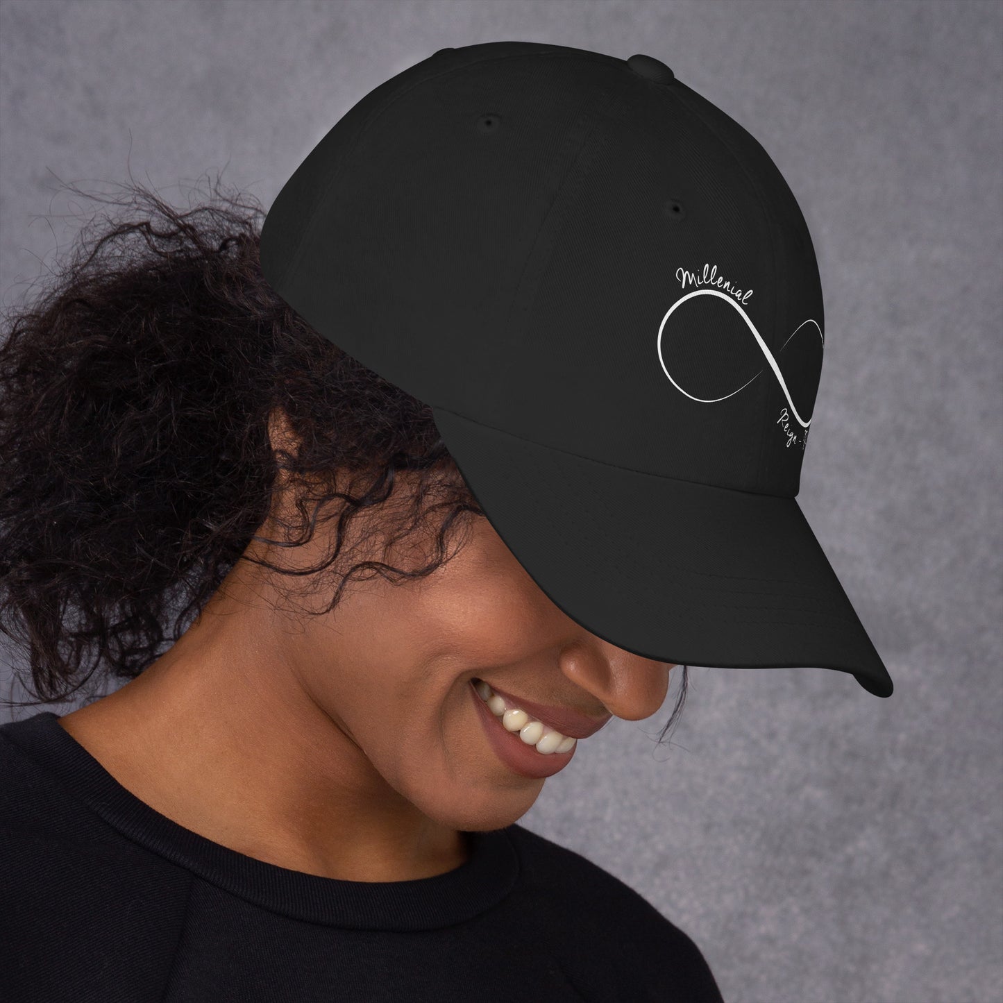 Christian hat with adjustable antique buckle and curved visor