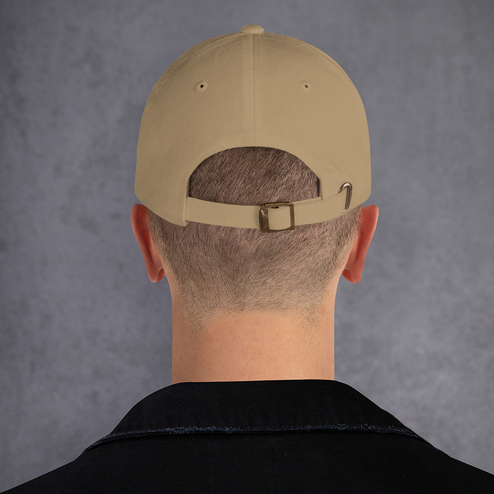 Christian dad hat with adjustable strap and curved visor for casual wear