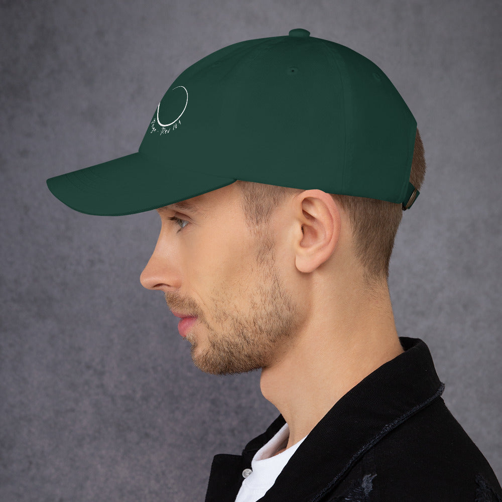 Adjustable Christian faith cap with antique buckle and breathable fabric