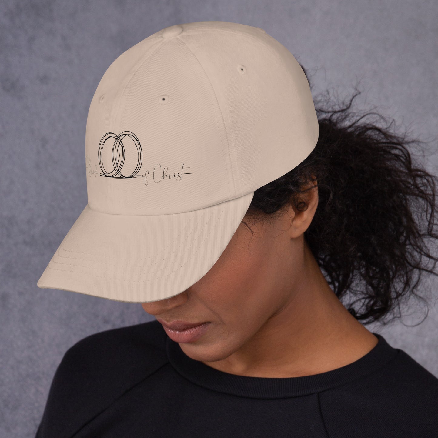 Low-profile Christian cotton twill cap for men and women