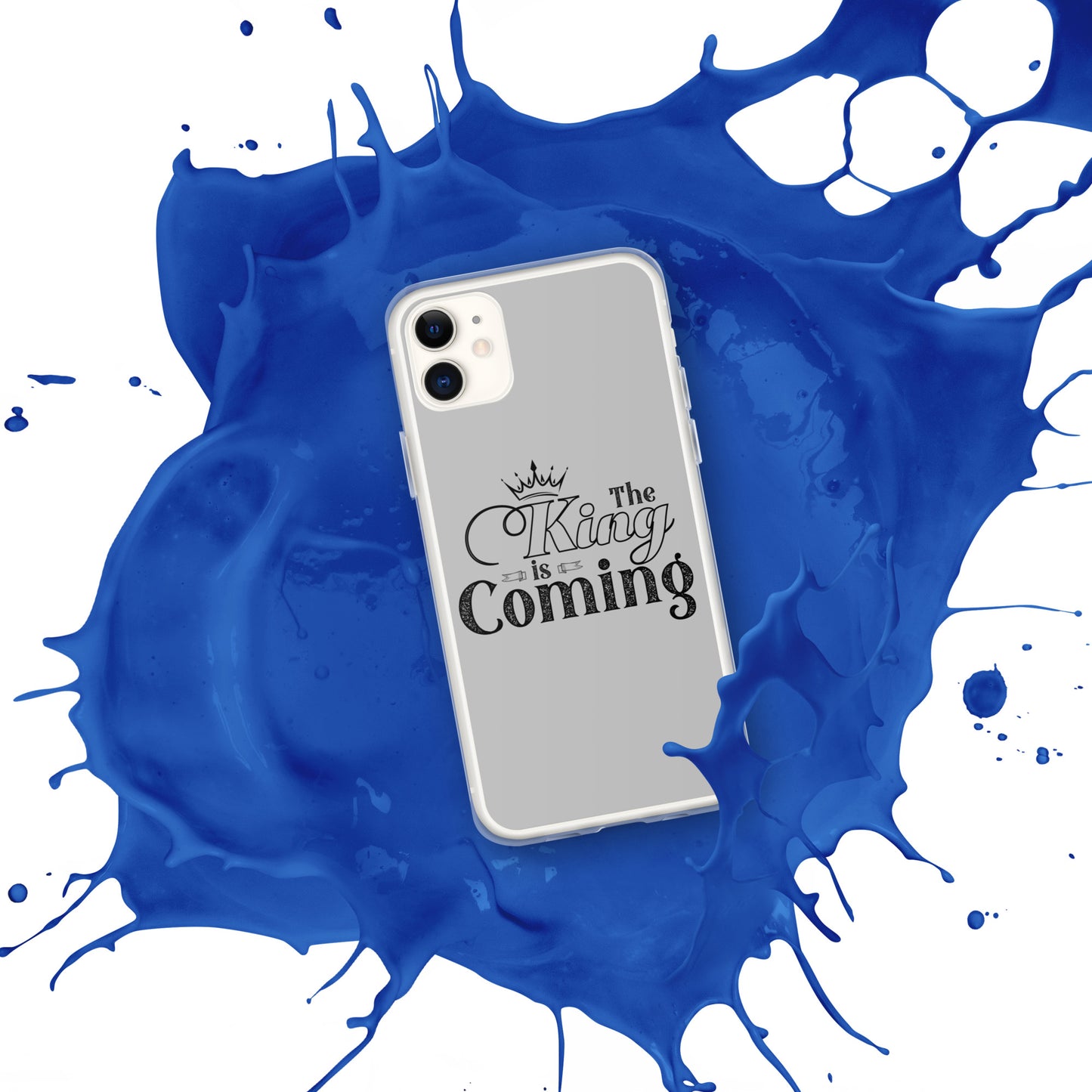 Christian clear iPhone® case with slim profile and wireless charging compatibility