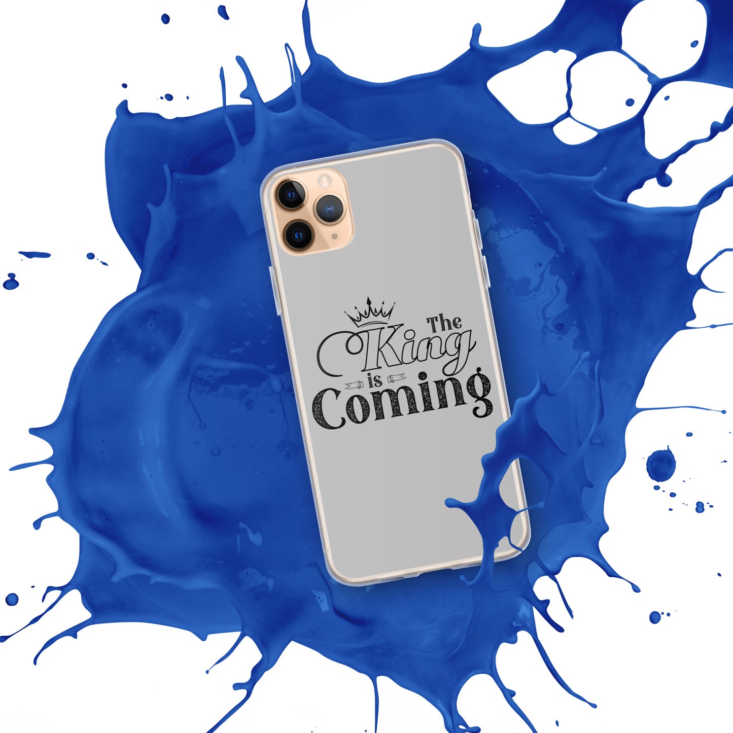 Christian clear iPhone® case with slim profile and wireless charging compatibility