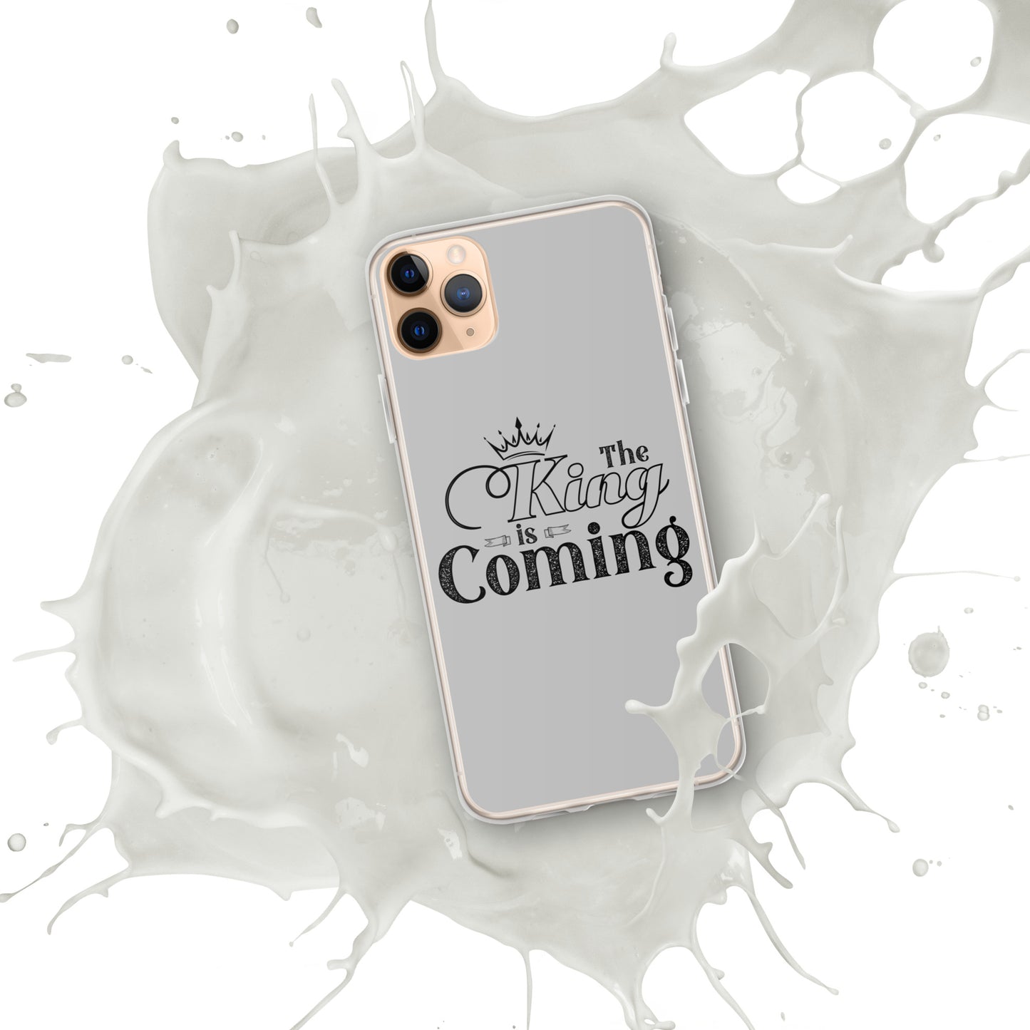 Christian clear iPhone® case with slim profile and wireless charging compatibility