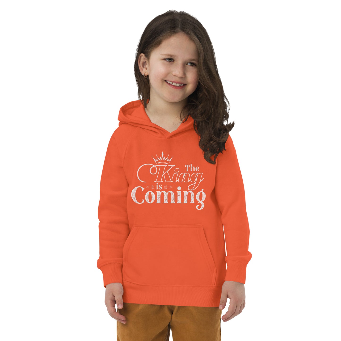 Eco-friendly Christian kids pullover with front pouch pocket