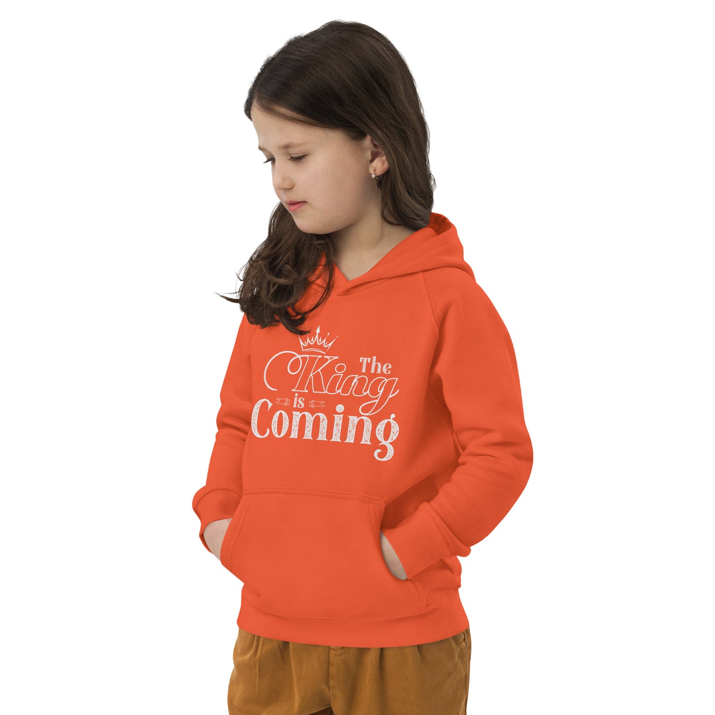 Cozy Christian kids eco hoodie perfect for faith-based families