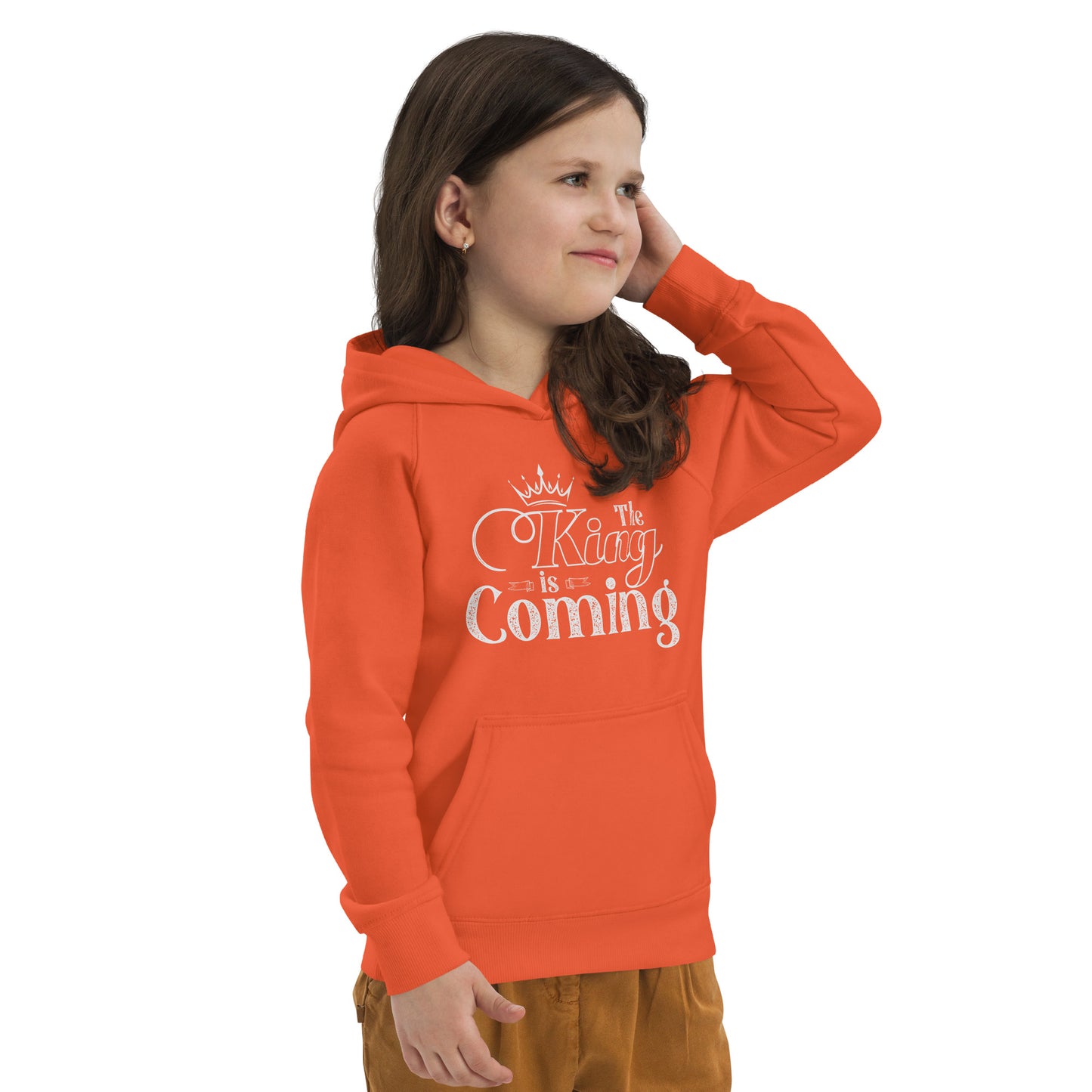 Eco-friendly Christian kids pullover with front pouch pocket