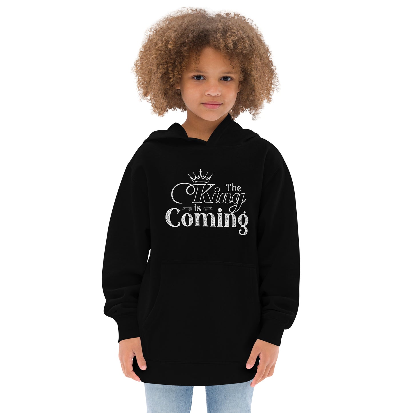 Christian kids fleece hoodie in soft cotton blend