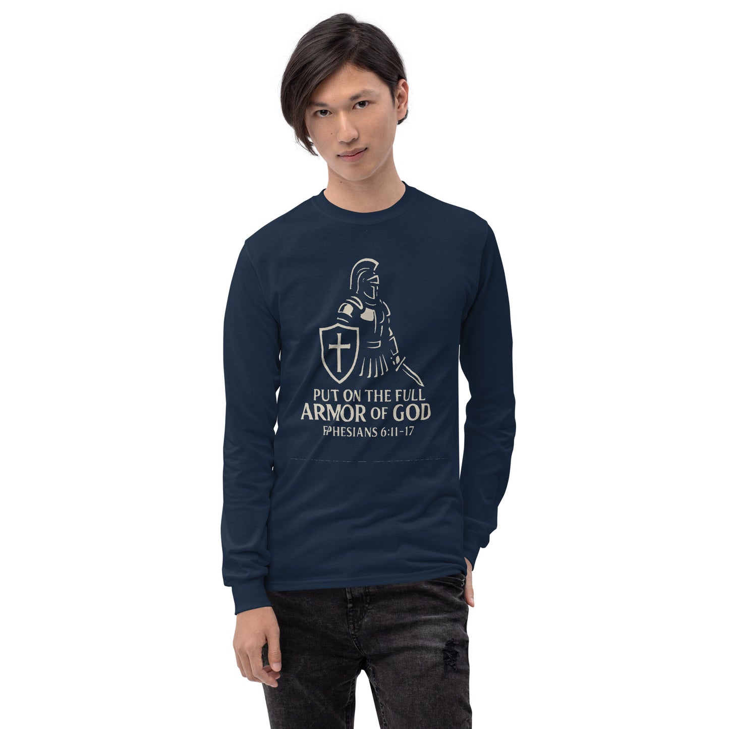 Men’s 100% cotton long sleeve shirt in classic fit