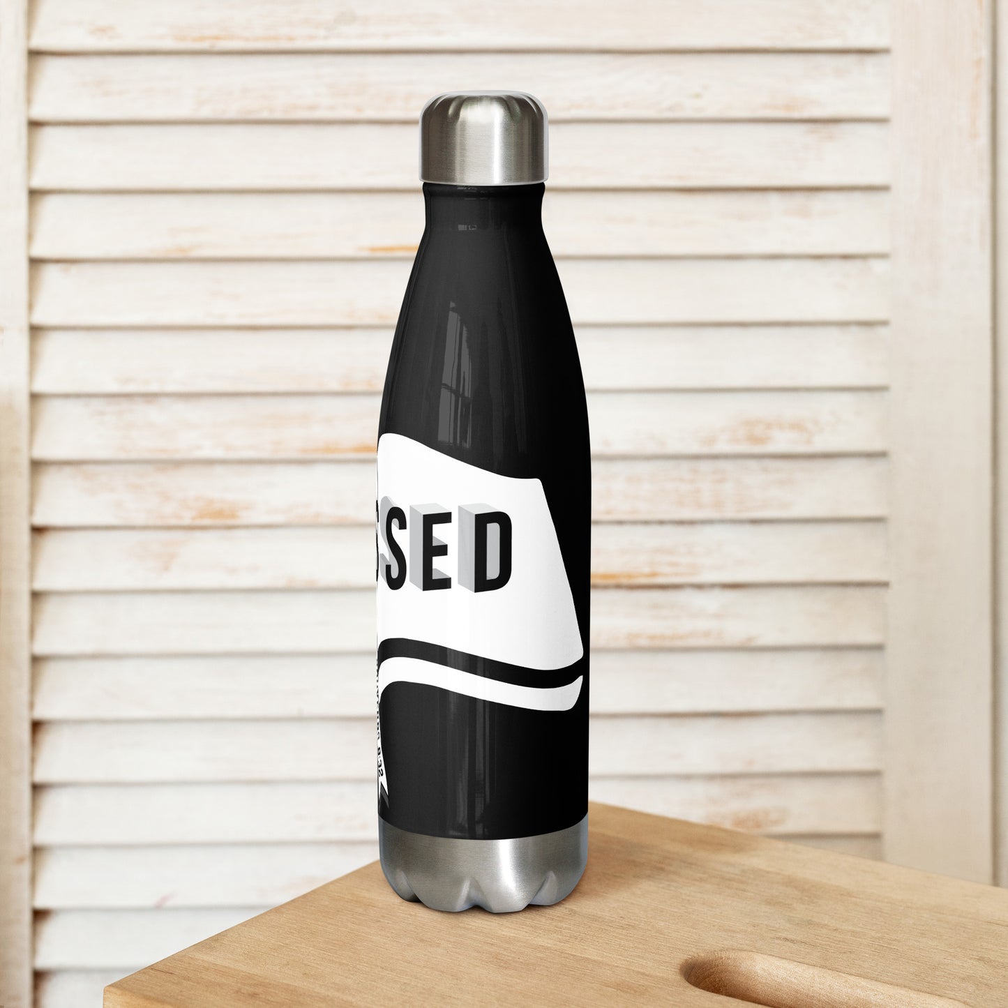 Faith-based insulated water bottle for hot and cold drinks