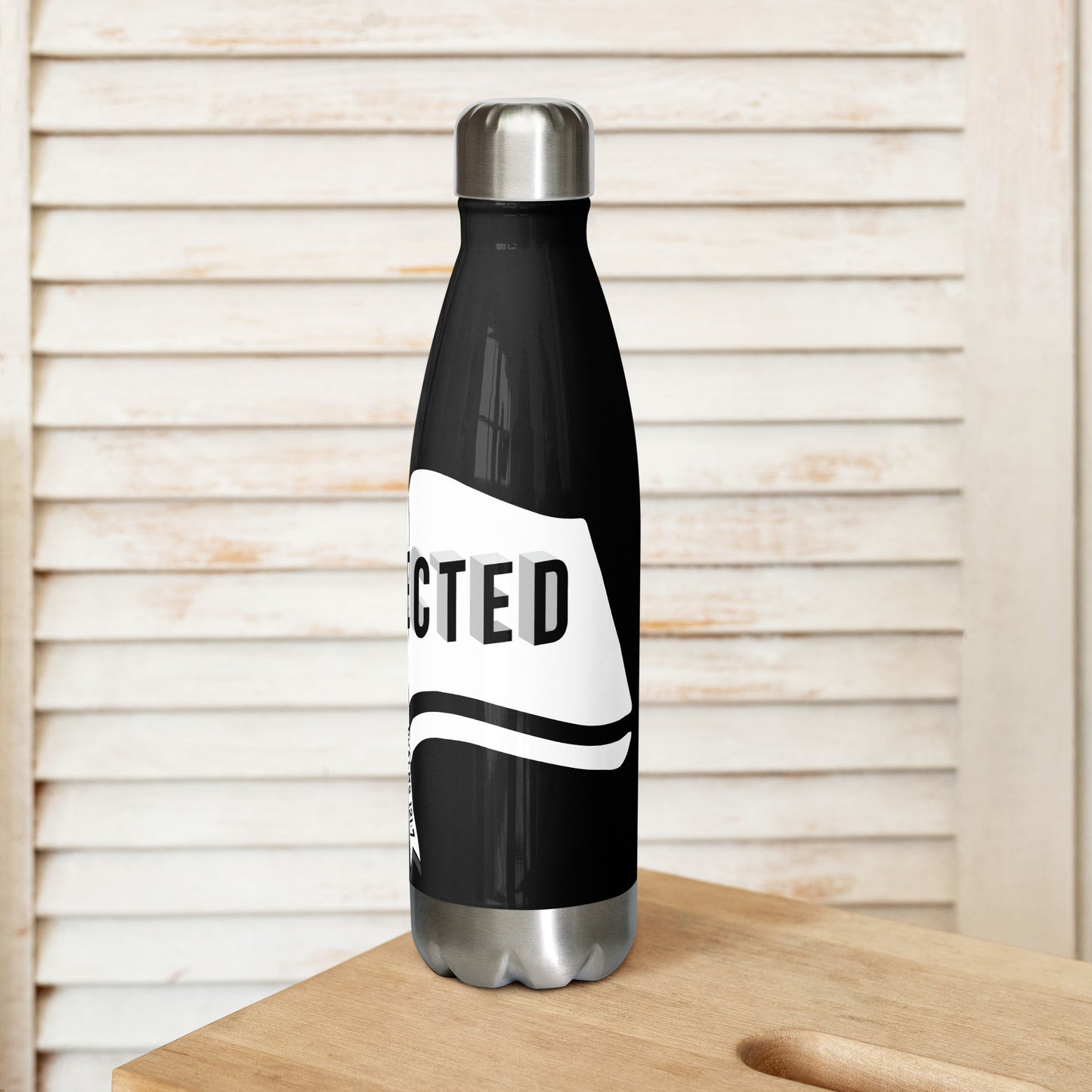 Christian stainless steel water bottle with leak-proof cap and glossy finish