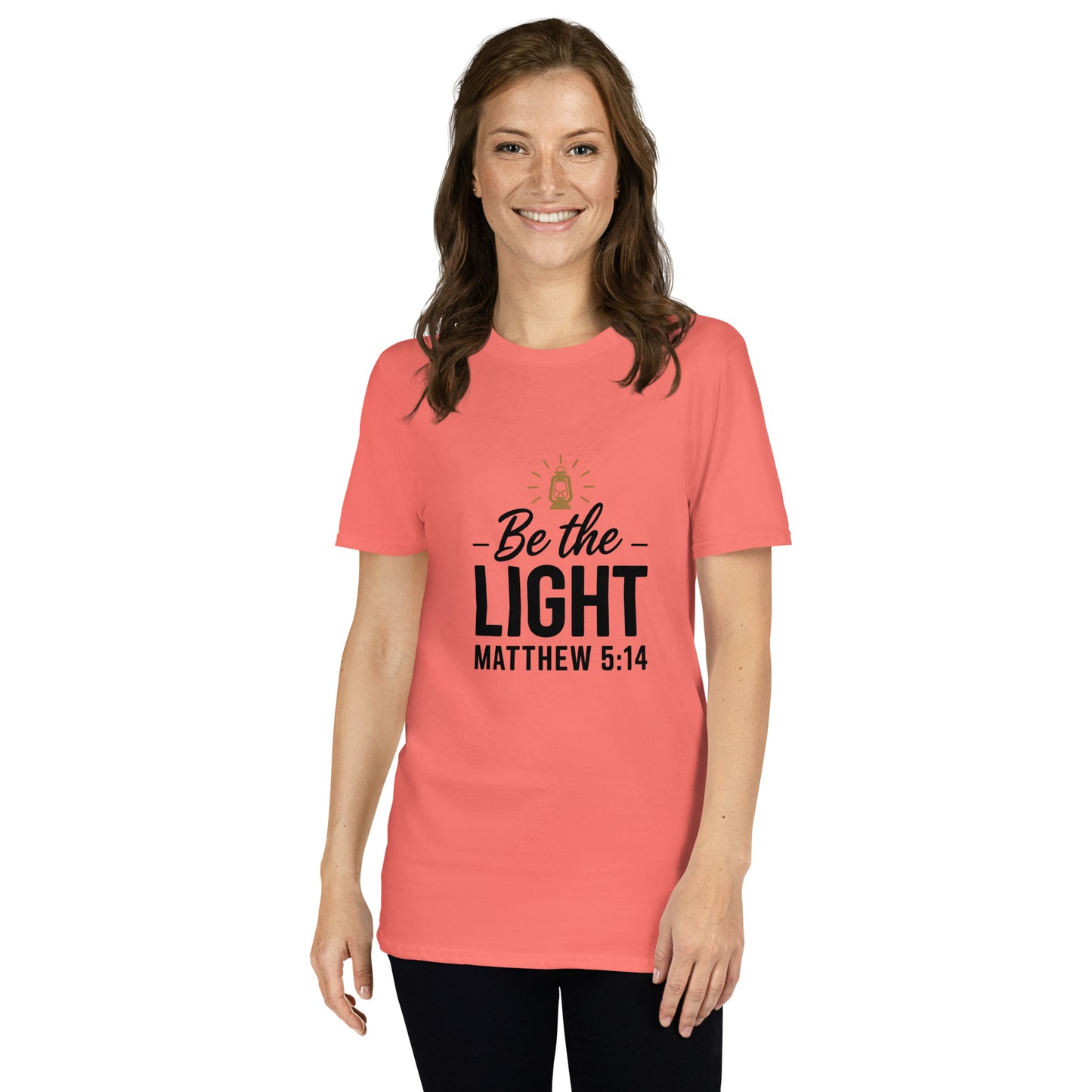 Women’s Christian t-shirt Be the Light Matthew 5:16