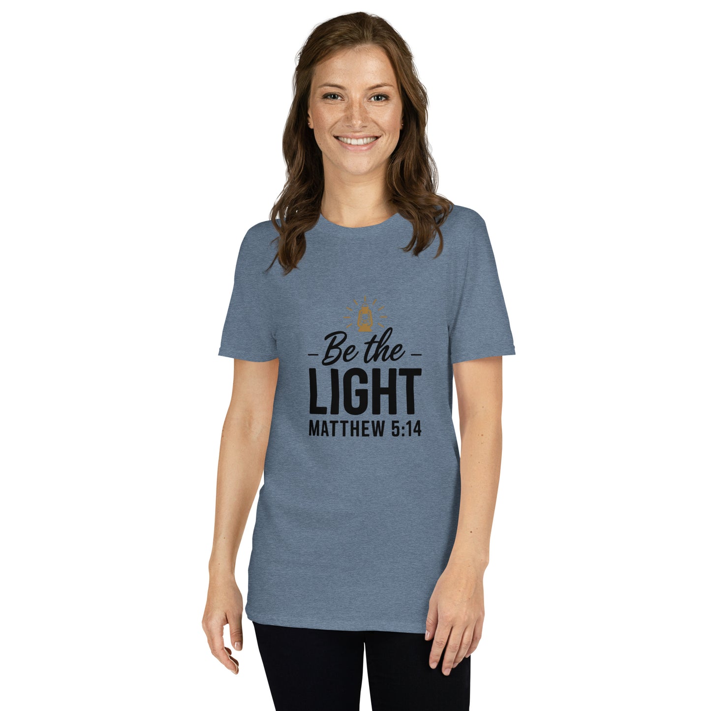 Women’s Christian t-shirt Be the Light Matthew 5:16