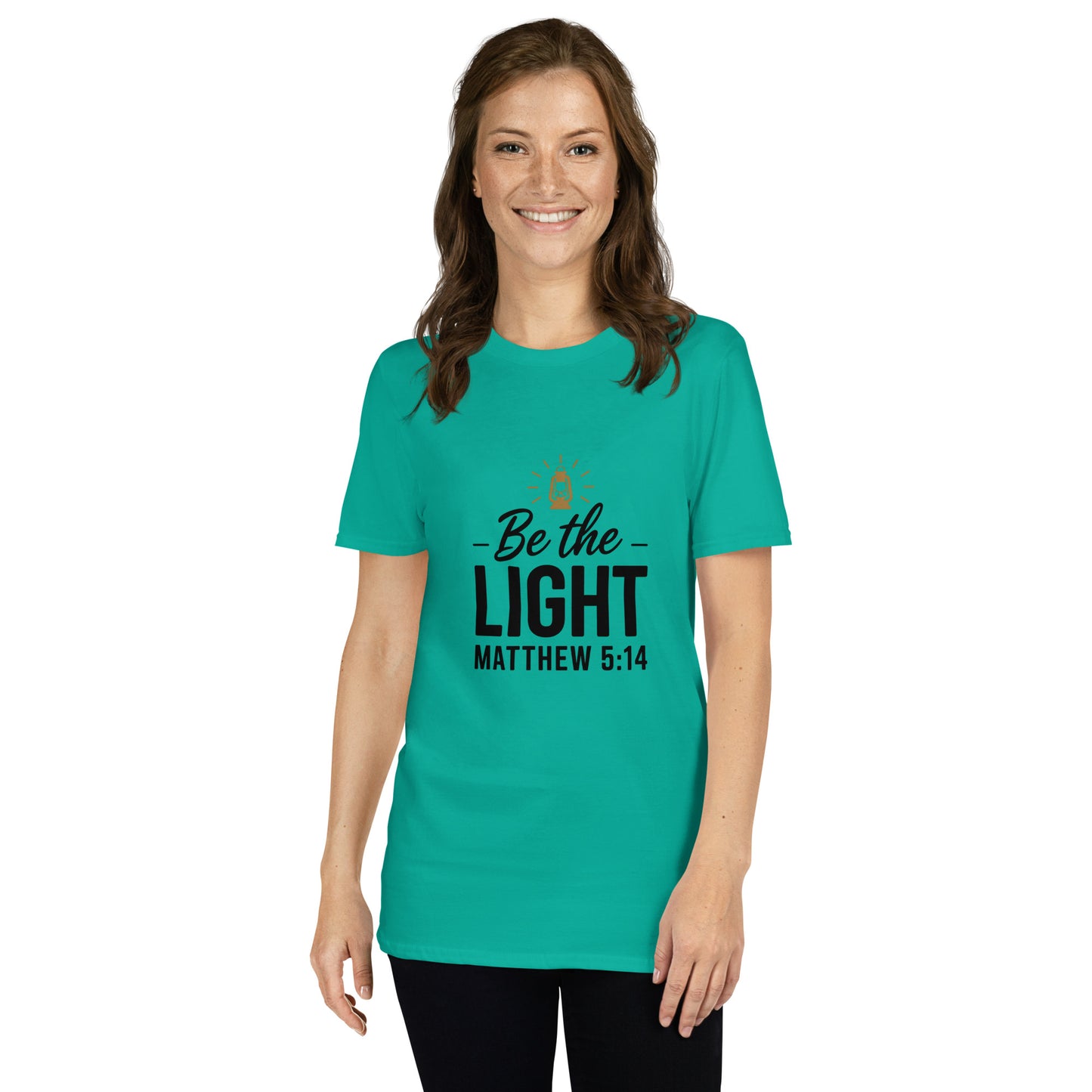 Women’s Christian t-shirt Be the Light Matthew 5:16