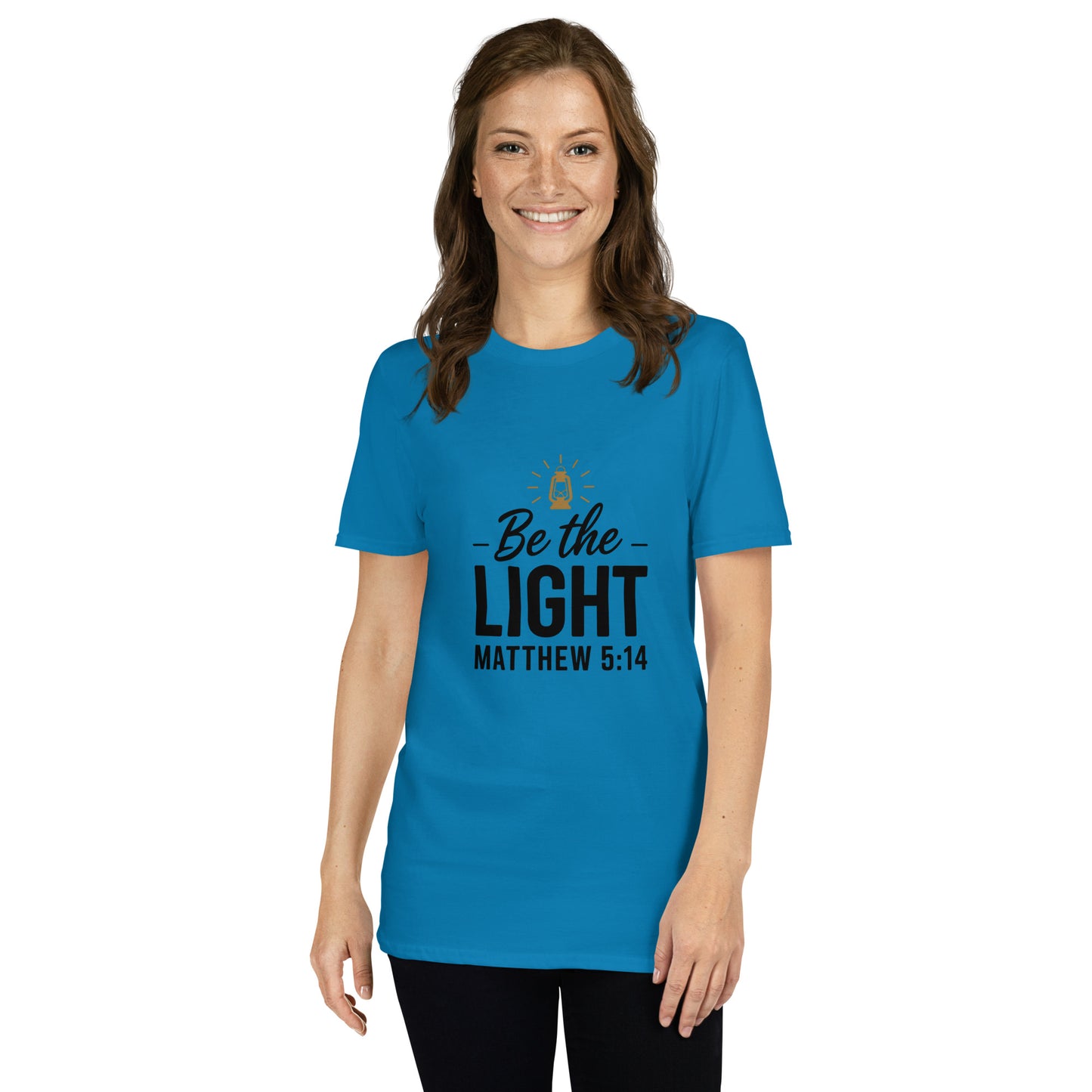 Women’s Christian t-shirt Be the Light Matthew 5:16