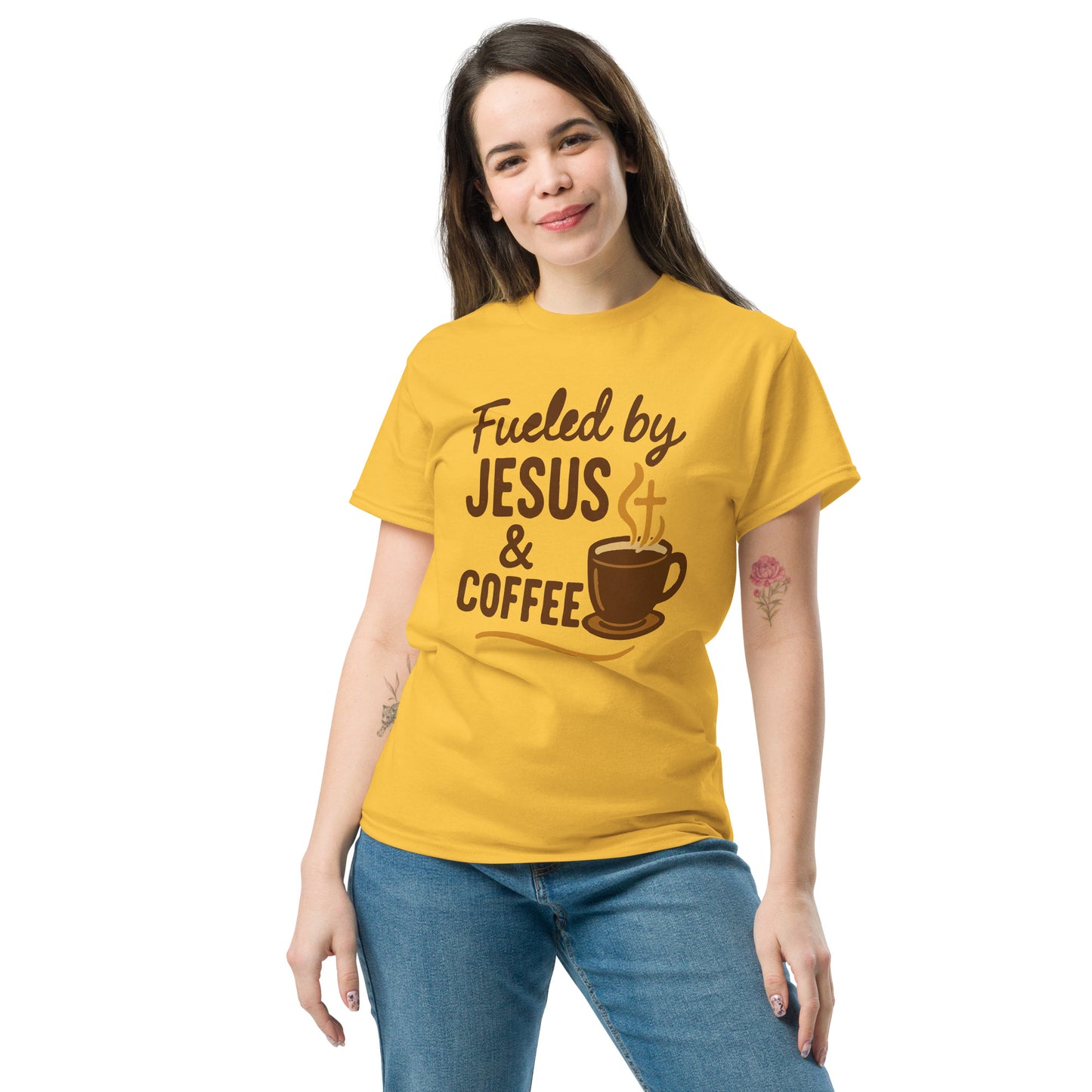 Christian coffee lover tee for women