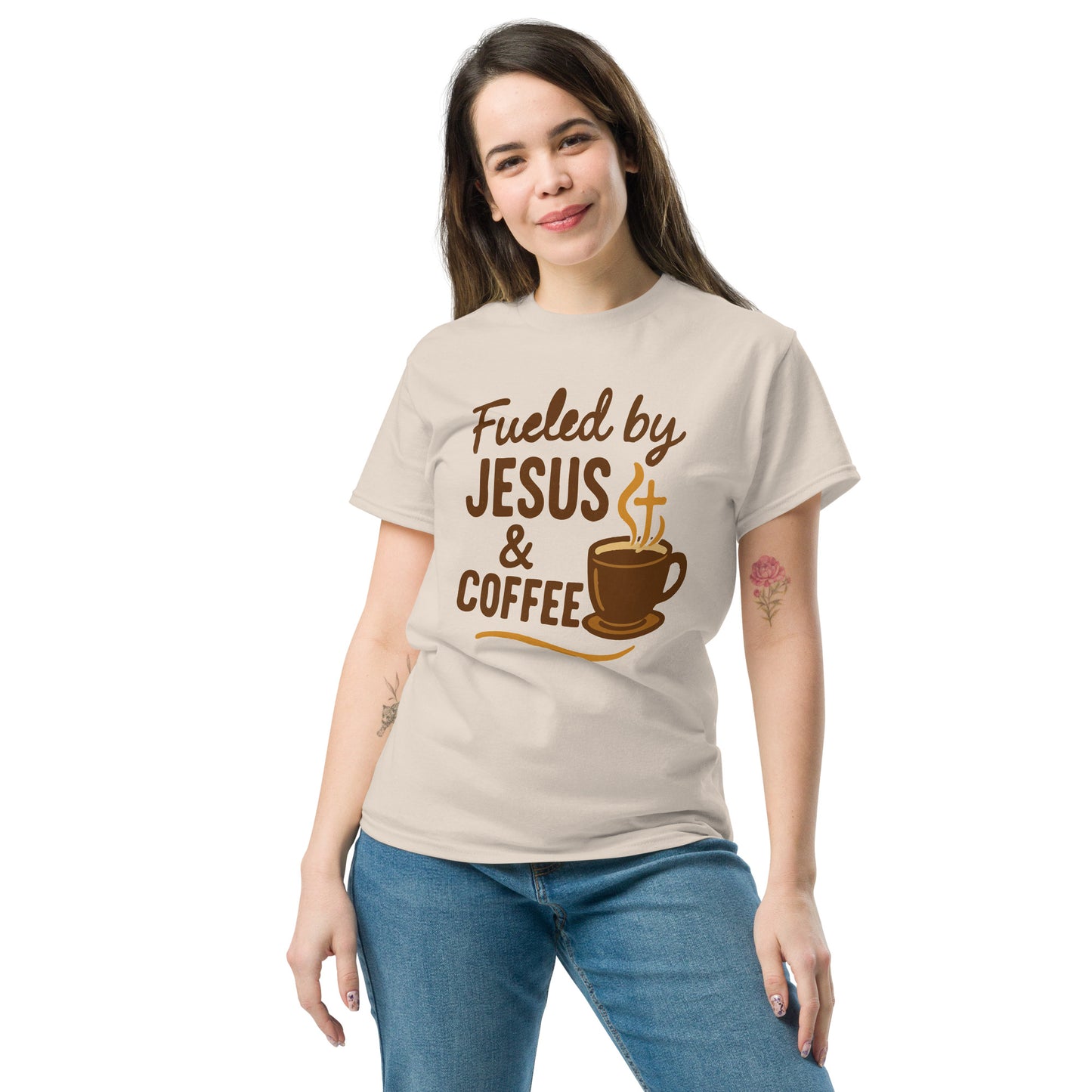 Christian coffee lover tee for women