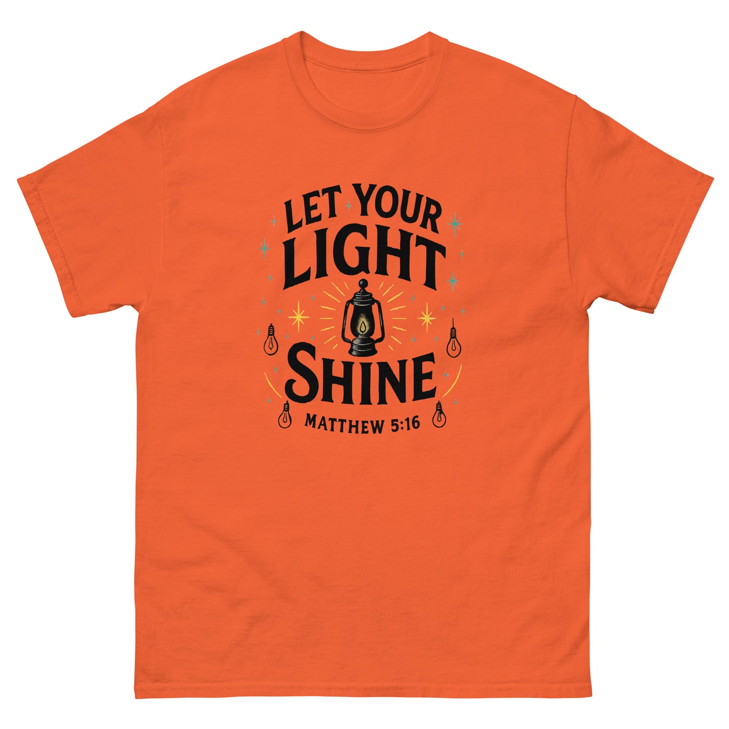 Matthew 5:16 scripture shirt in 100% cotton