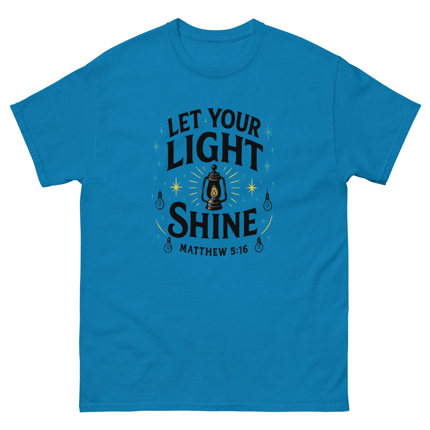 Matthew 5:16 scripture shirt in 100% cotton