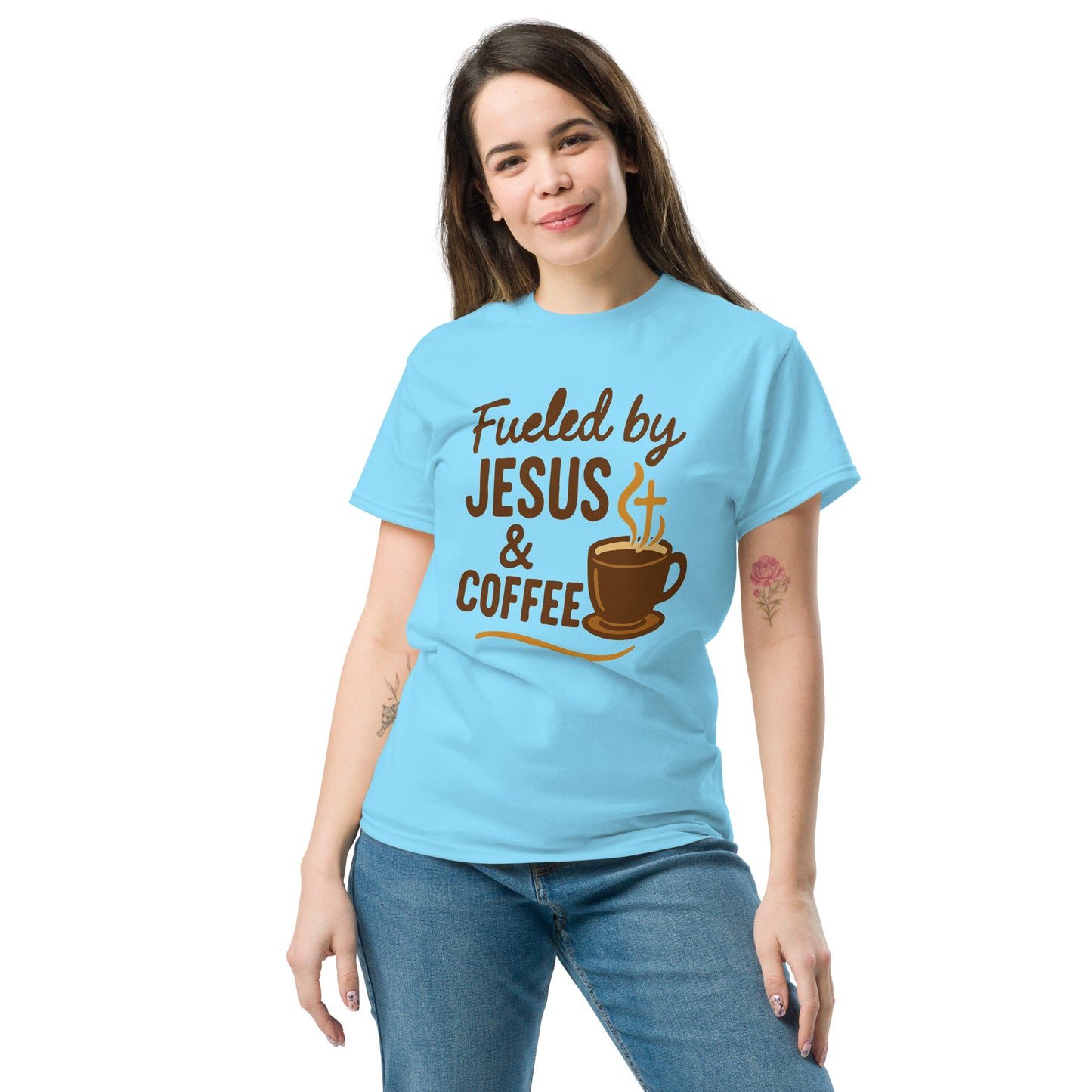 Christian coffee lover tee for women