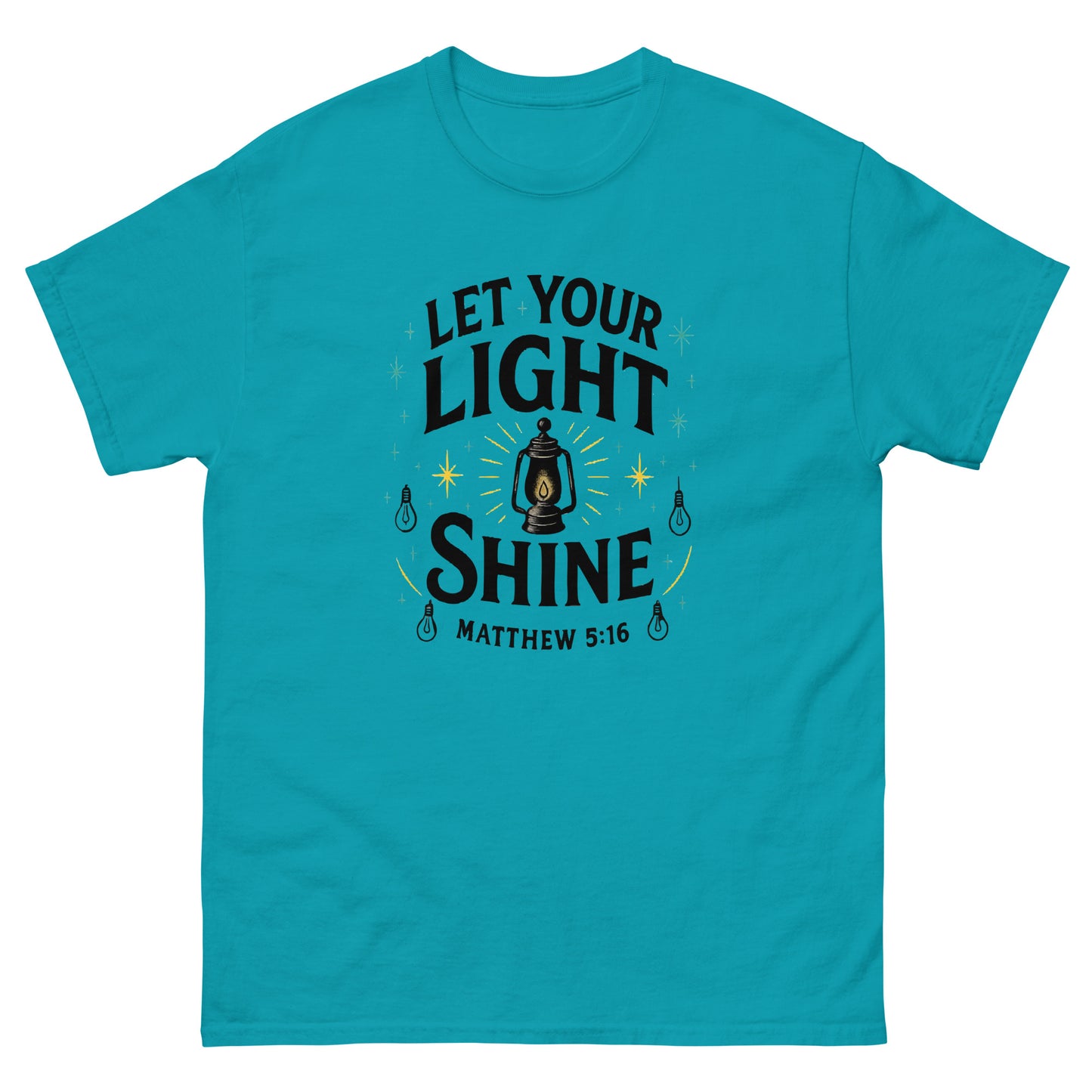 Matthew 5:16 scripture shirt in 100% cotton