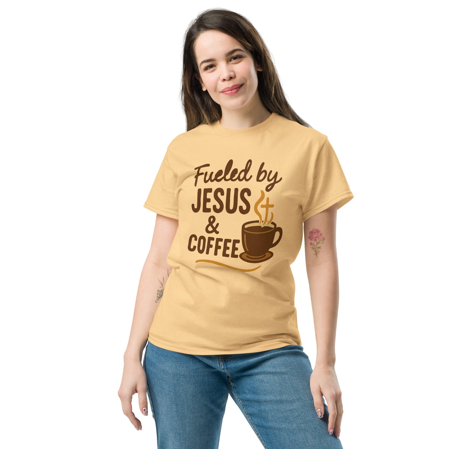 Christian coffee lover tee for women