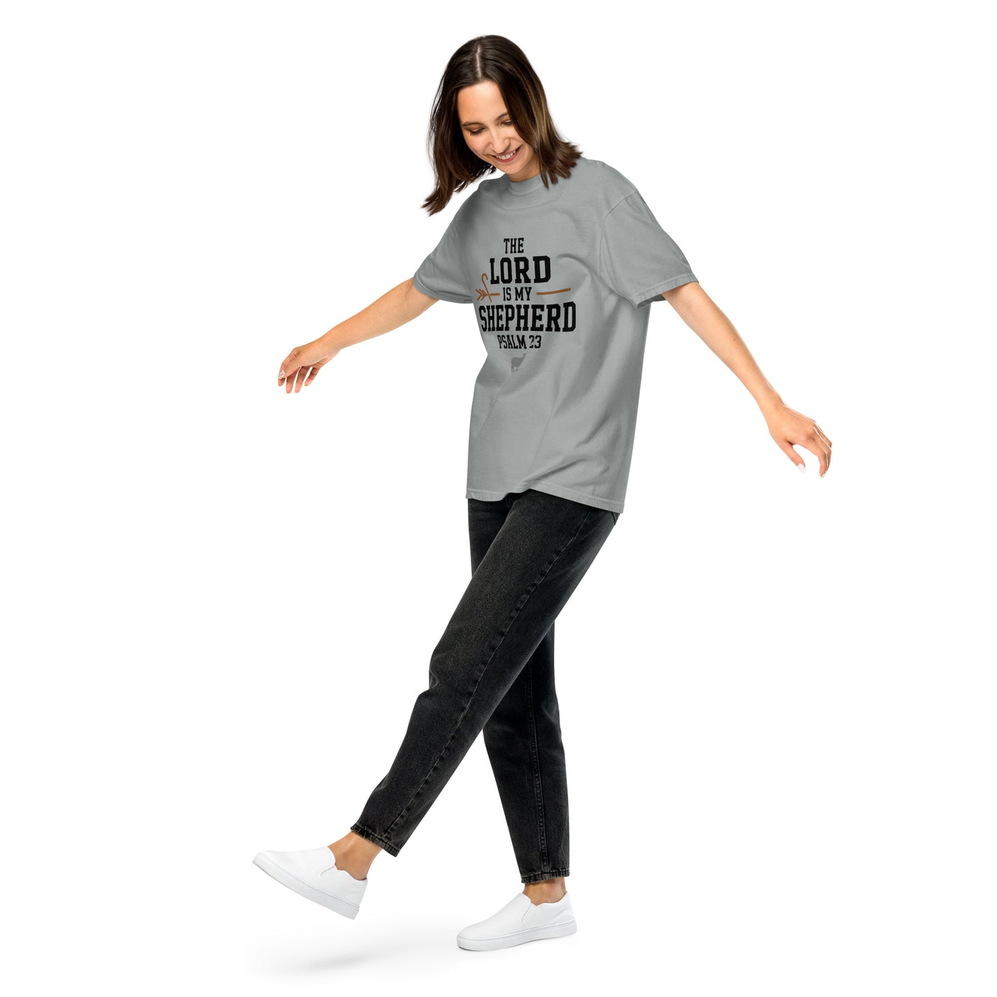 Women’s Christian heavyweight t-shirt The Lord Is My Shepherd Psalm 23