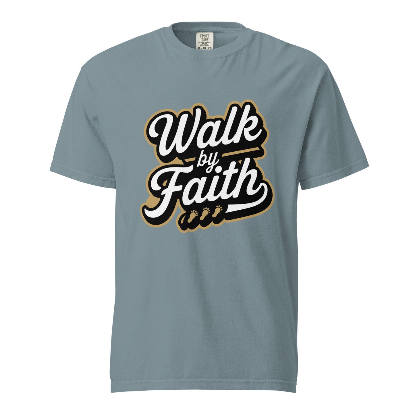 Faith-based men’s garment-dyed tee Walk by Faith