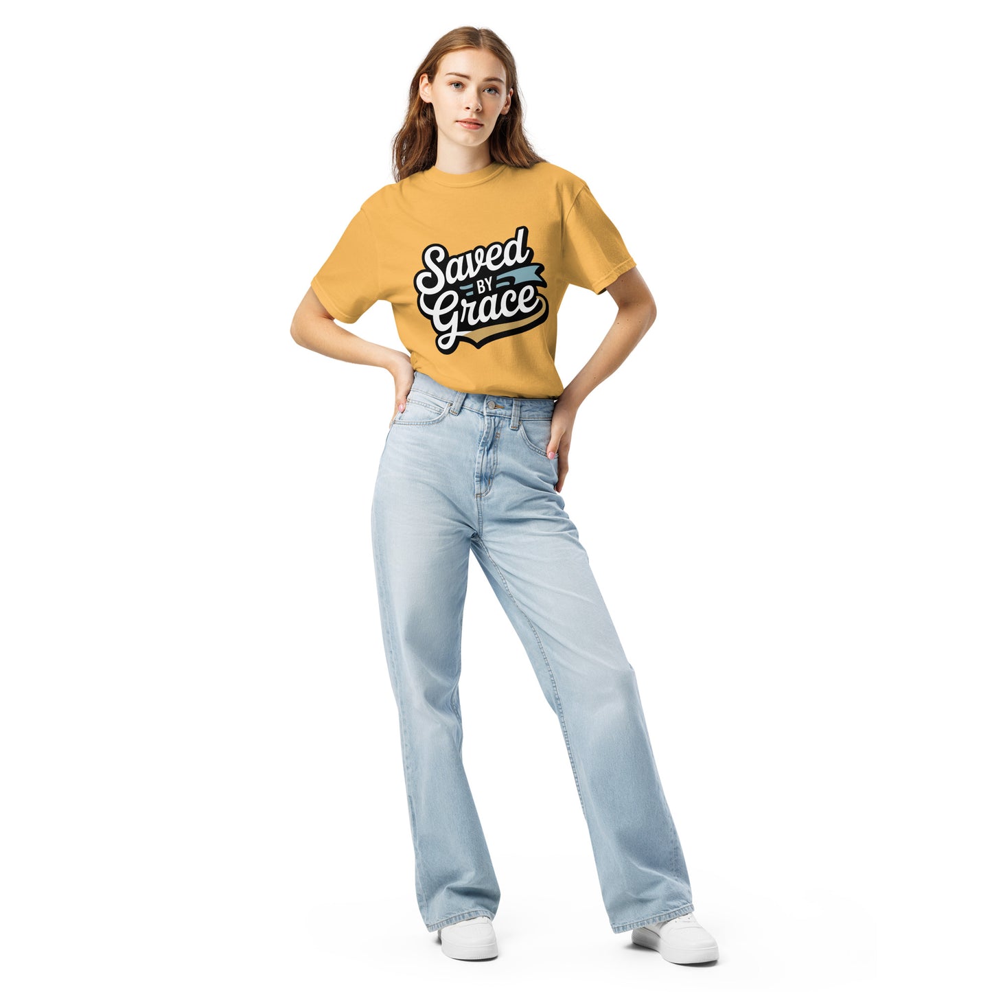 Faith-based women’s garment-dyed t-shirt