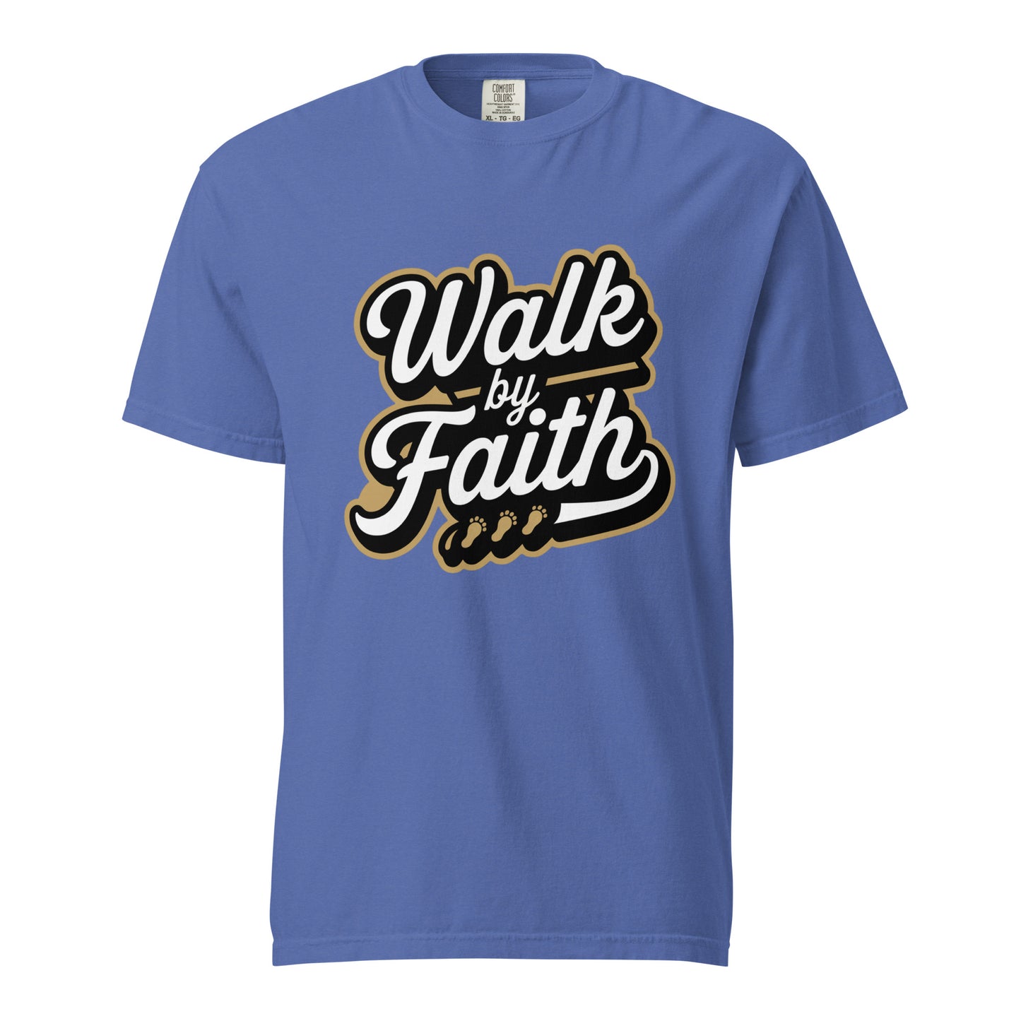 Faith-based men’s garment-dyed tee Walk by Faith