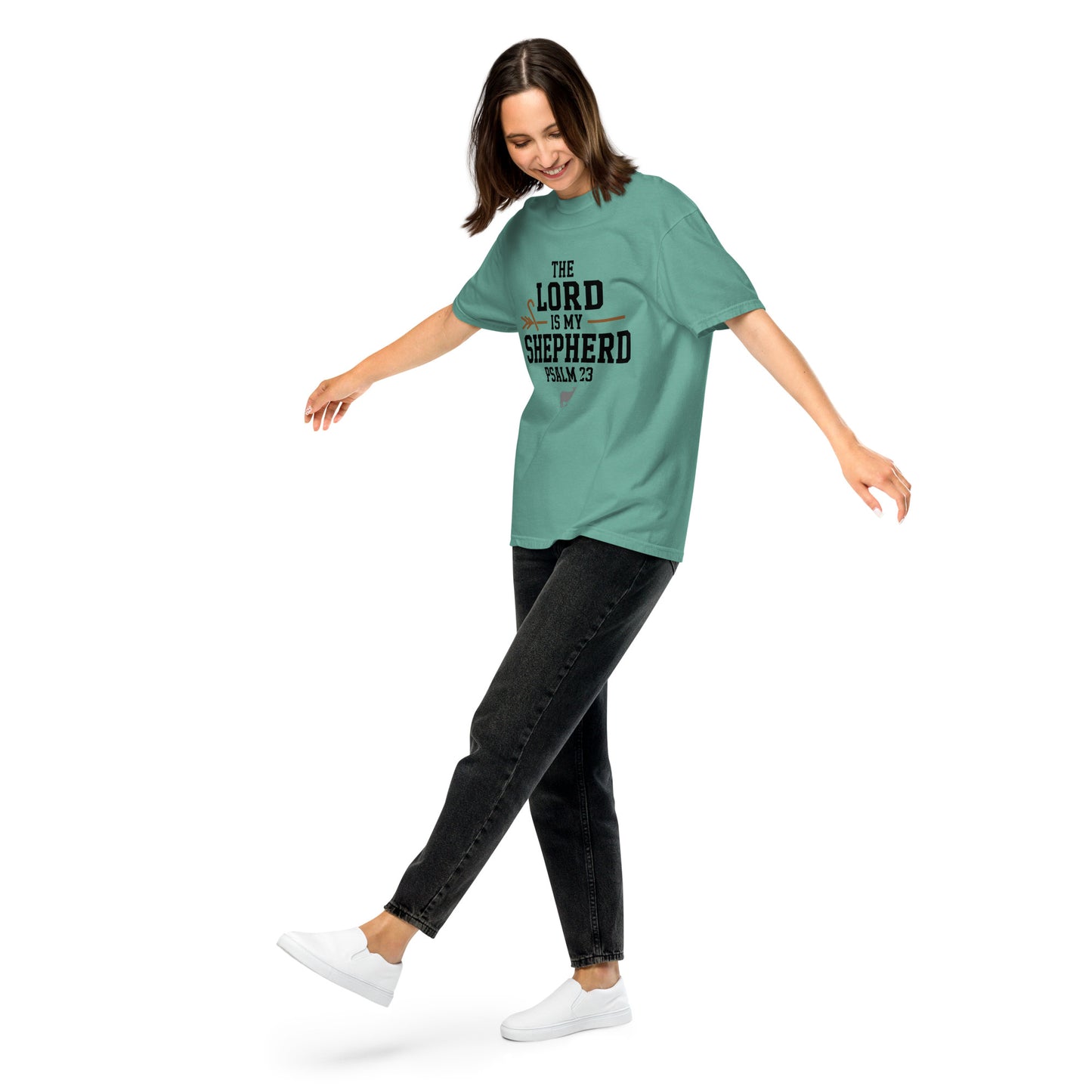 Women’s Christian heavyweight t-shirt The Lord Is My Shepherd Psalm 23
