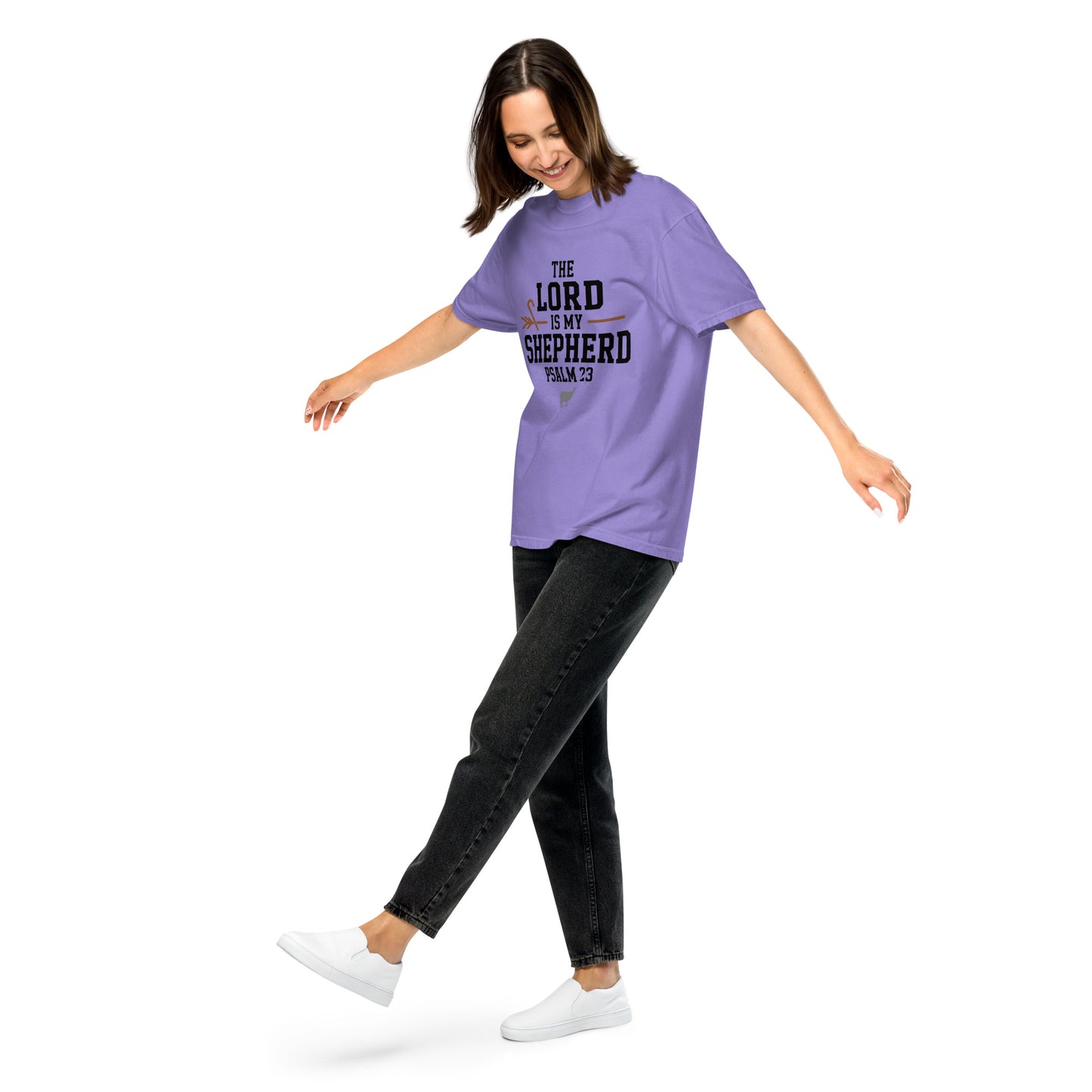 Women’s Christian heavyweight t-shirt The Lord Is My Shepherd Psalm 23