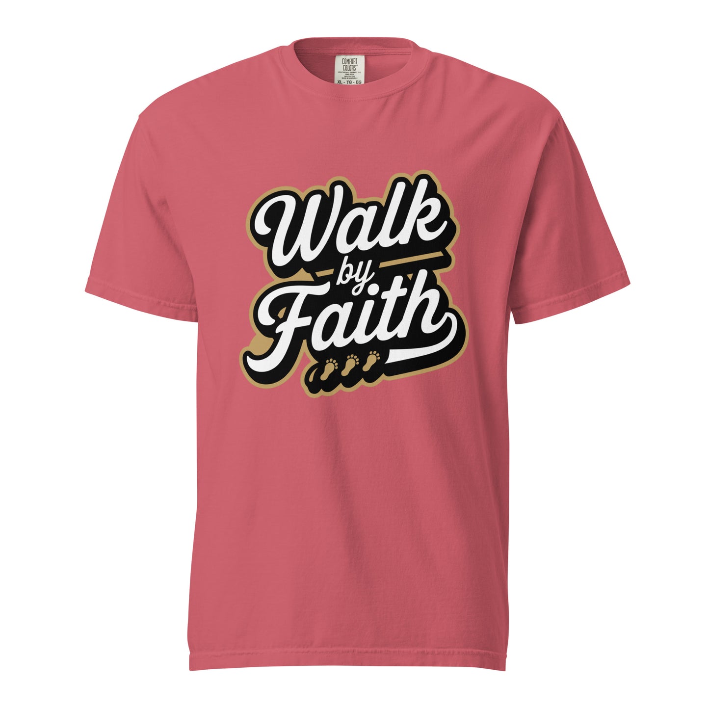 Faith-based men’s garment-dyed tee Walk by Faith