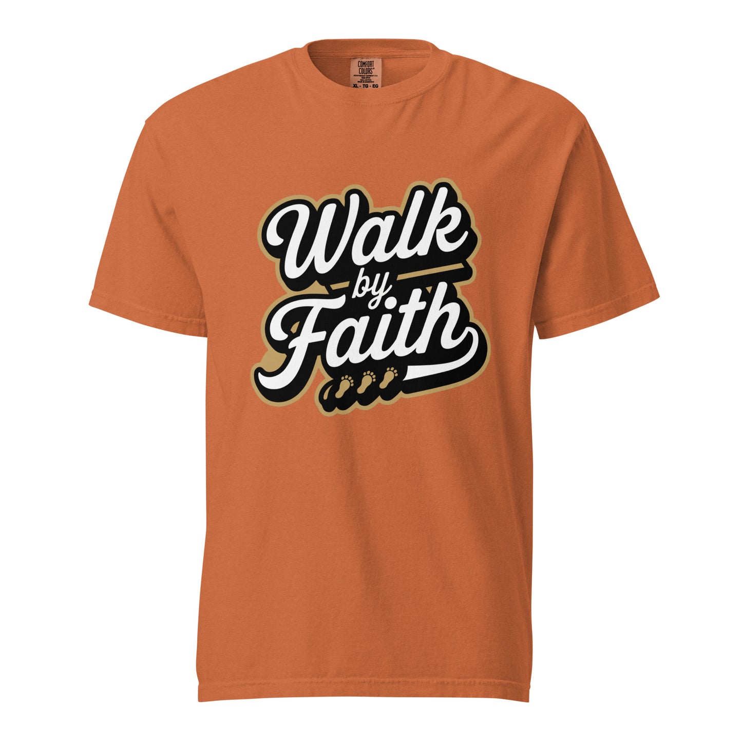 Faith-based men’s garment-dyed tee Walk by Faith