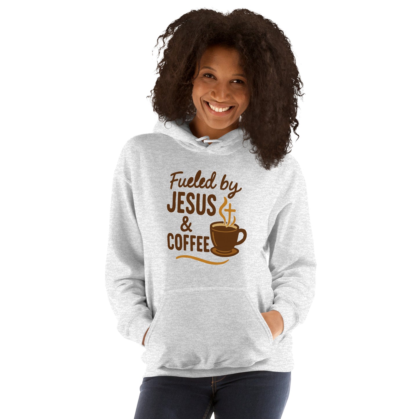Faith-based hoodie for coffee lovers