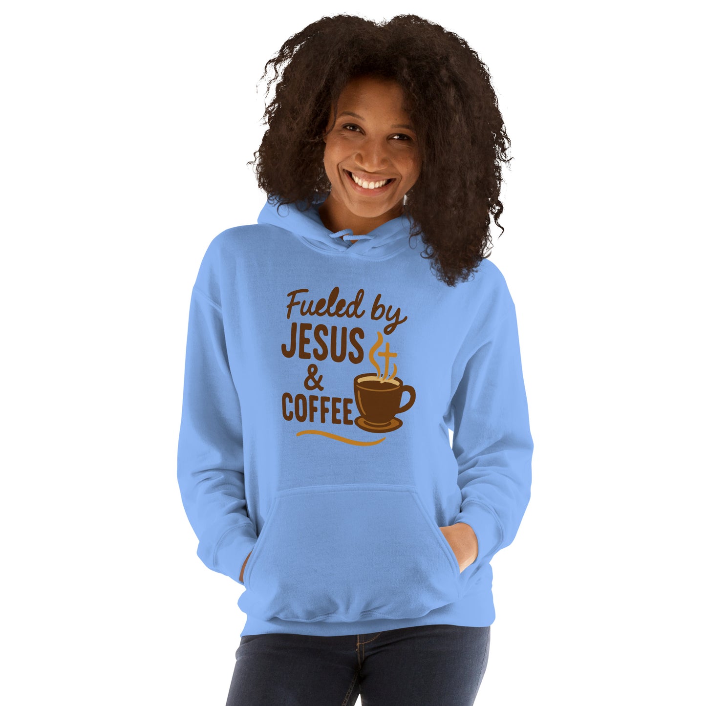 Faith-based hoodie for coffee lovers