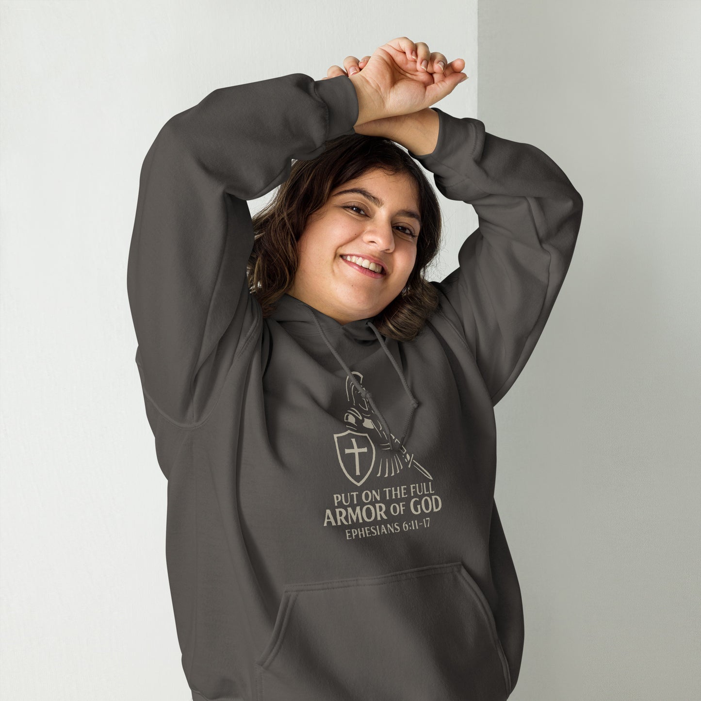 Christian sweatshirt with scripture design