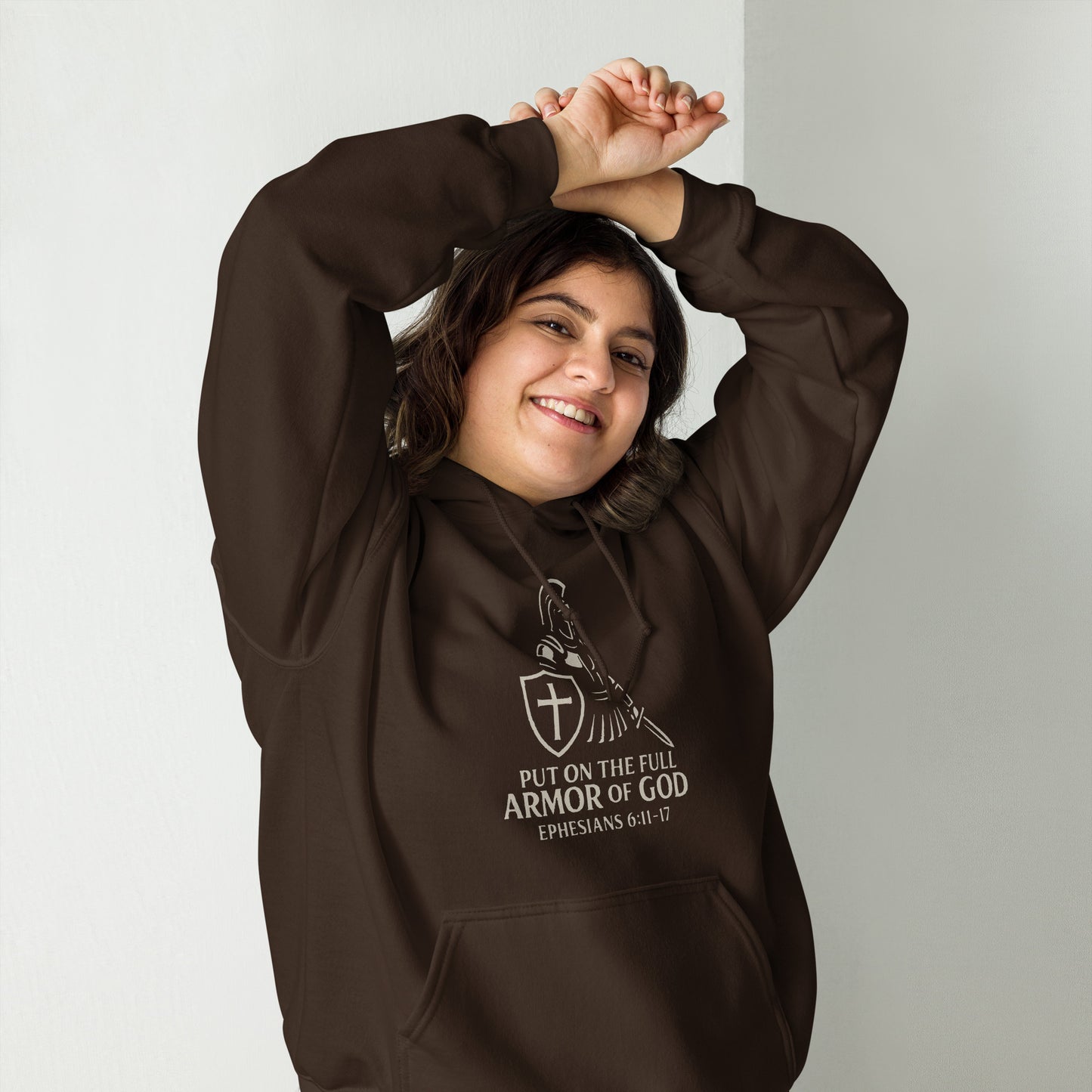 Christian sweatshirt with scripture design