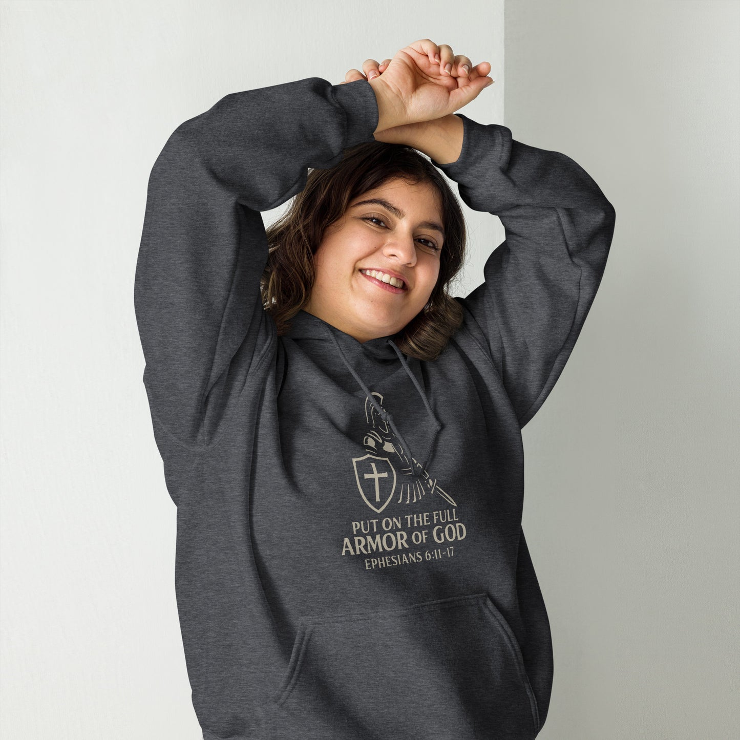 Christian sweatshirt with scripture design