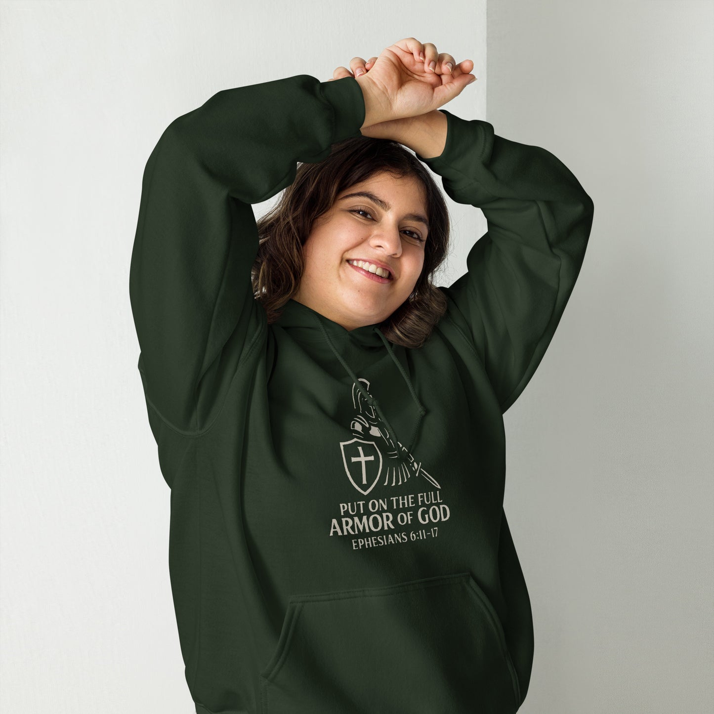 Christian sweatshirt with scripture design