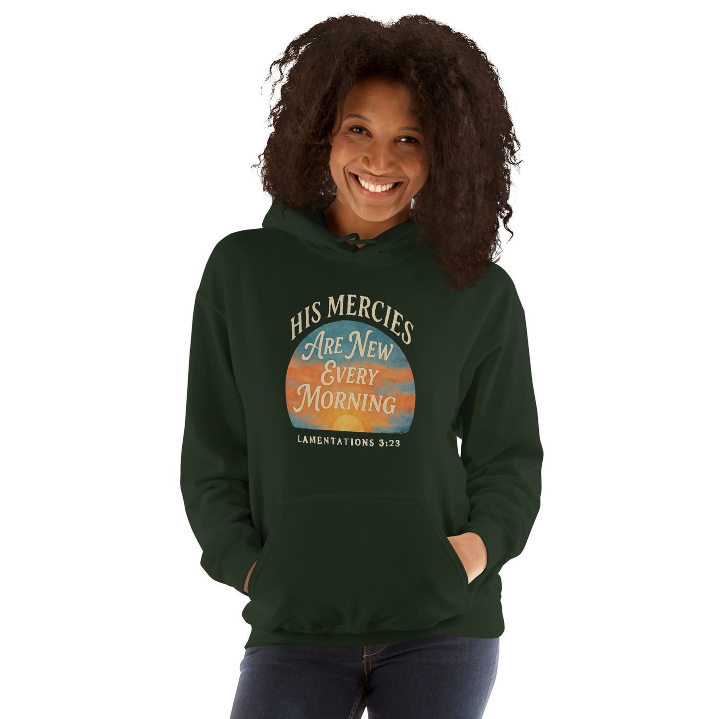 His Mercies Are New Every Morning women’s Christian hoodie