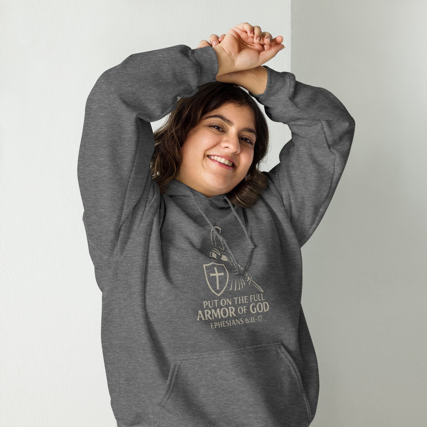 Christian sweatshirt with scripture design