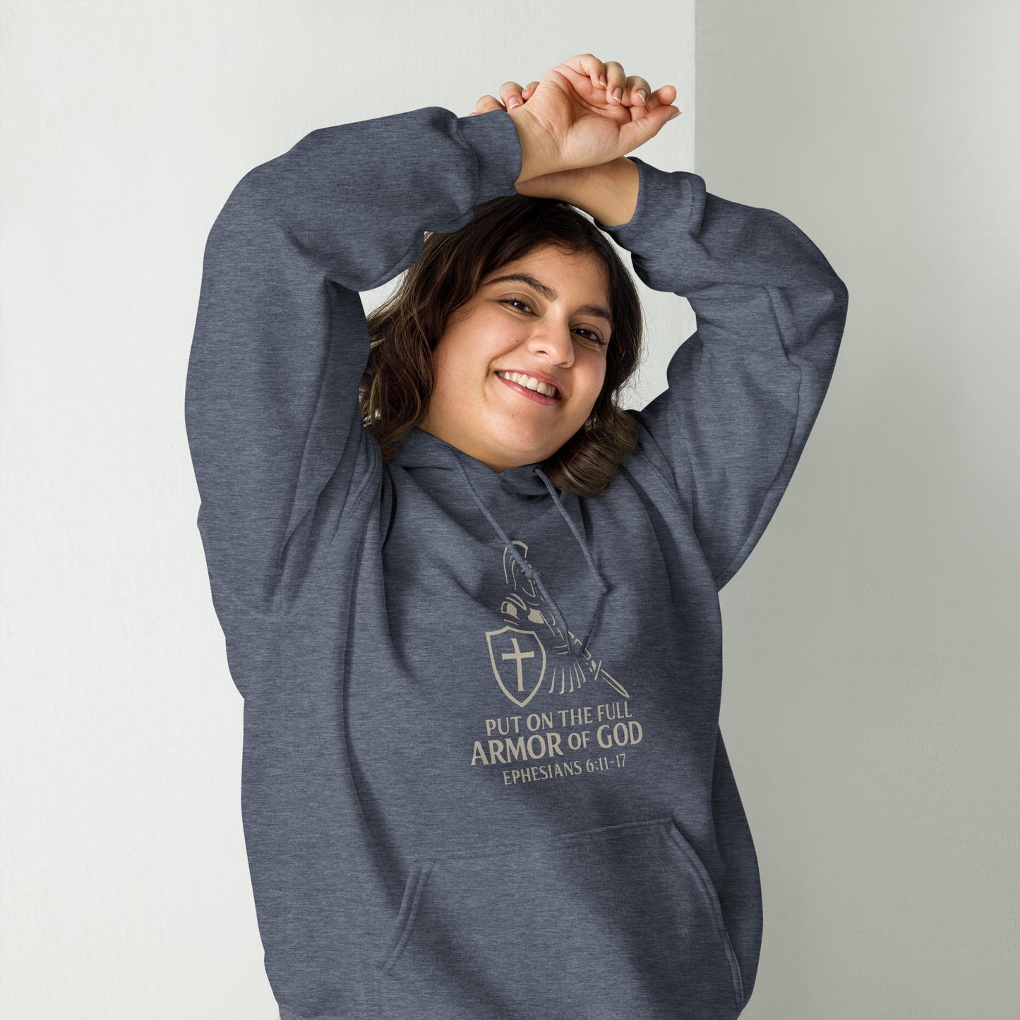 Christian sweatshirt with scripture design