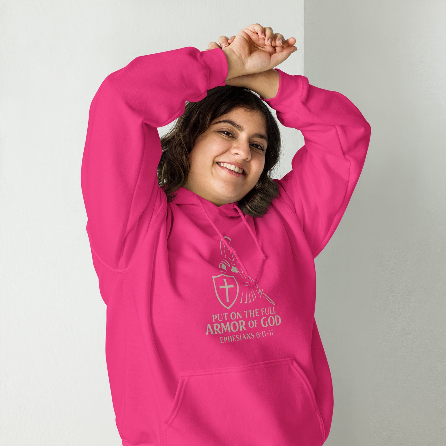 Christian sweatshirt with scripture design