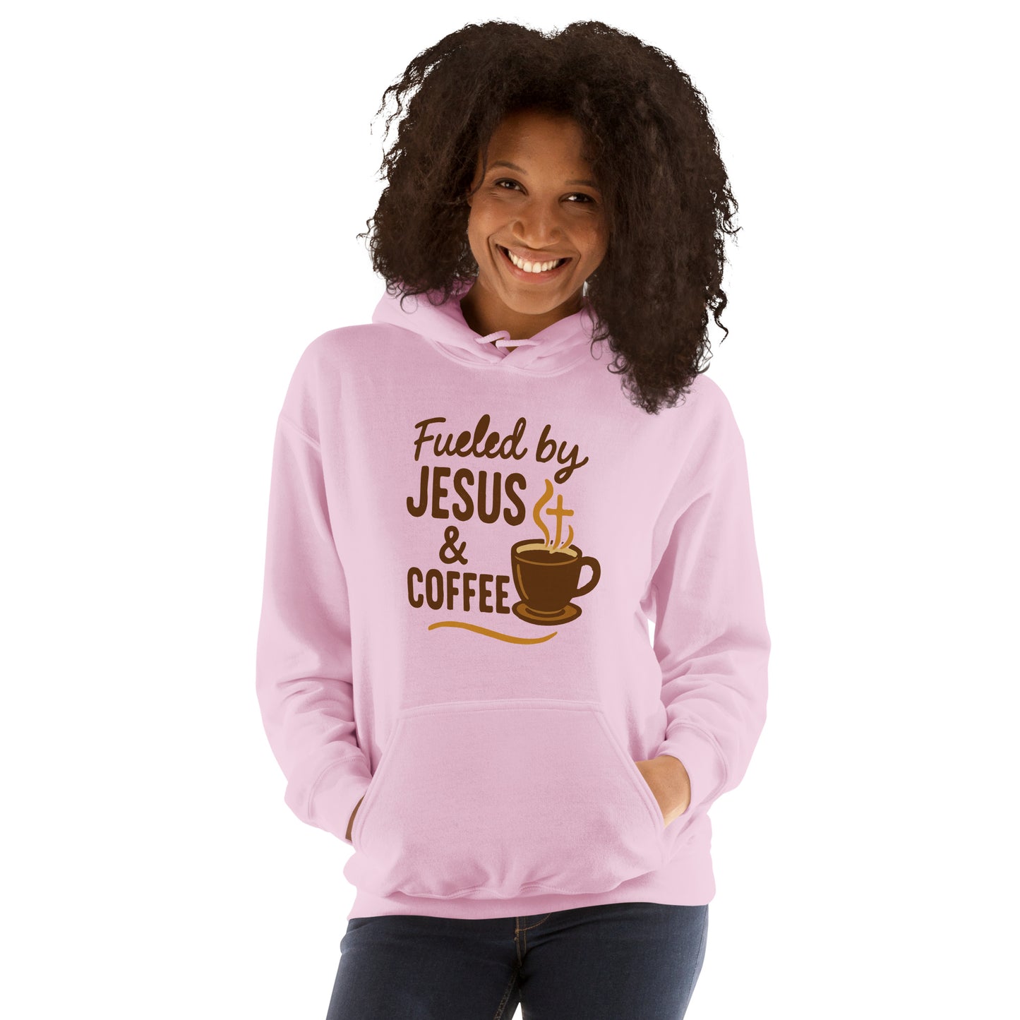 Faith-based hoodie for coffee lovers