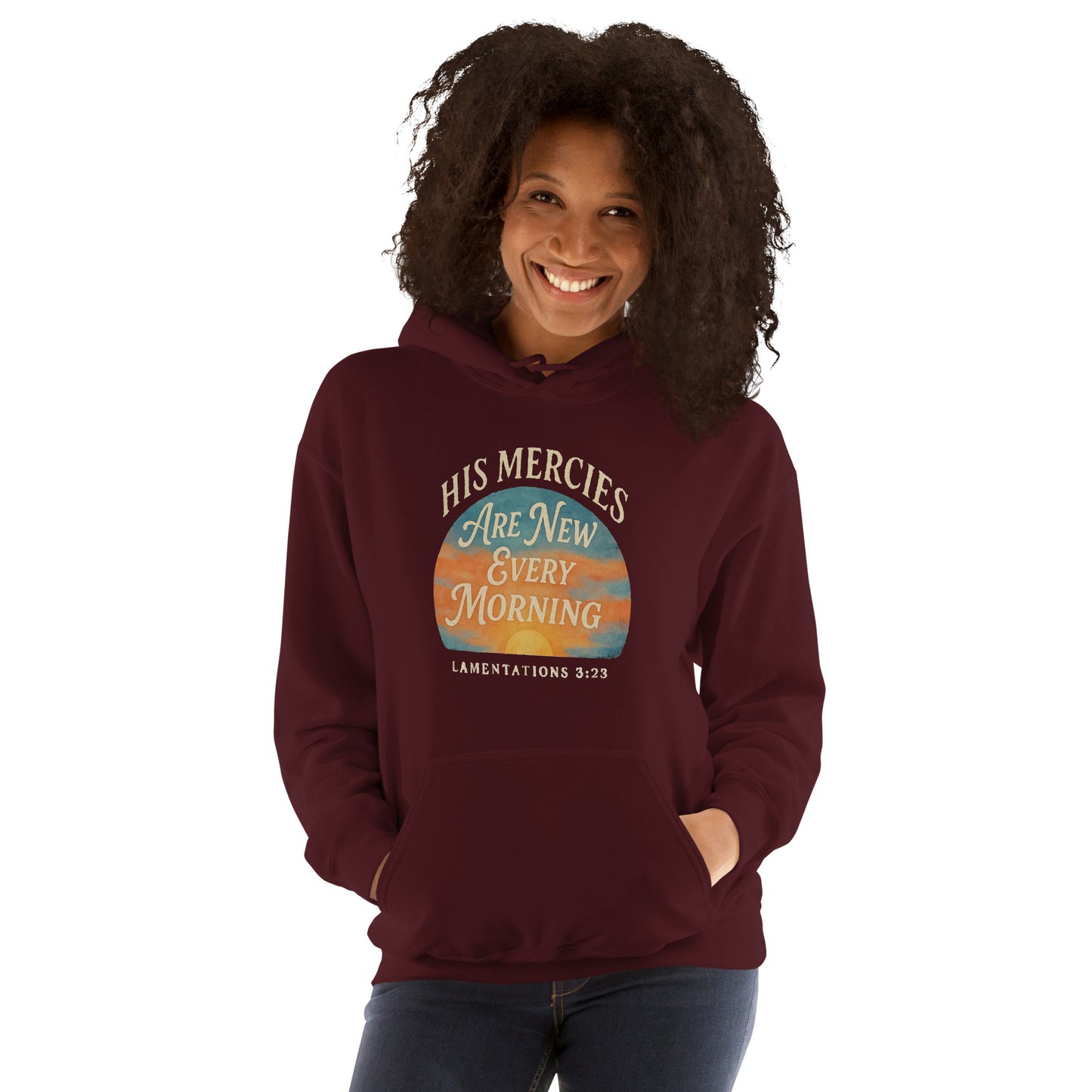 His Mercies Are New Every Morning women’s Christian hoodie