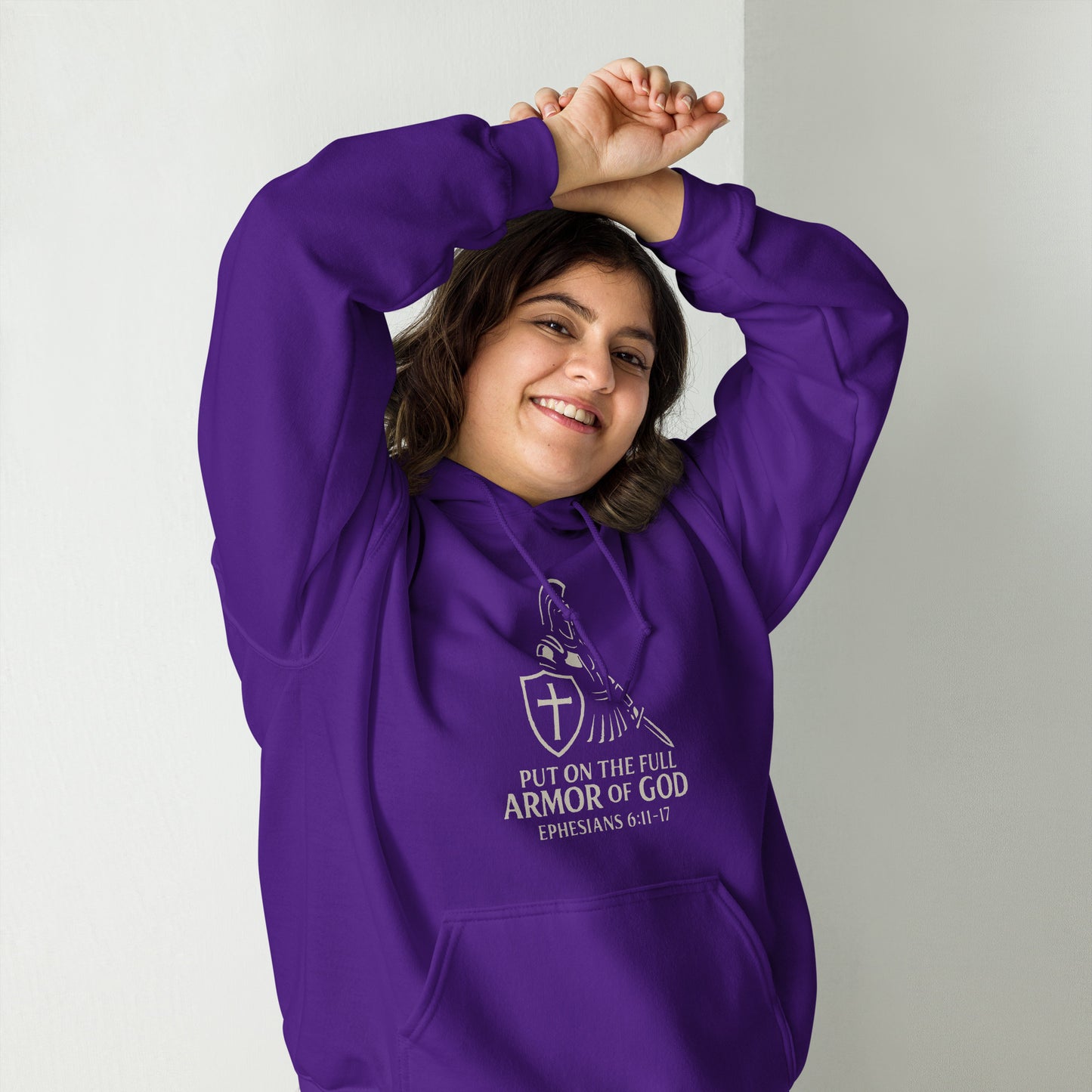 Christian sweatshirt with scripture design