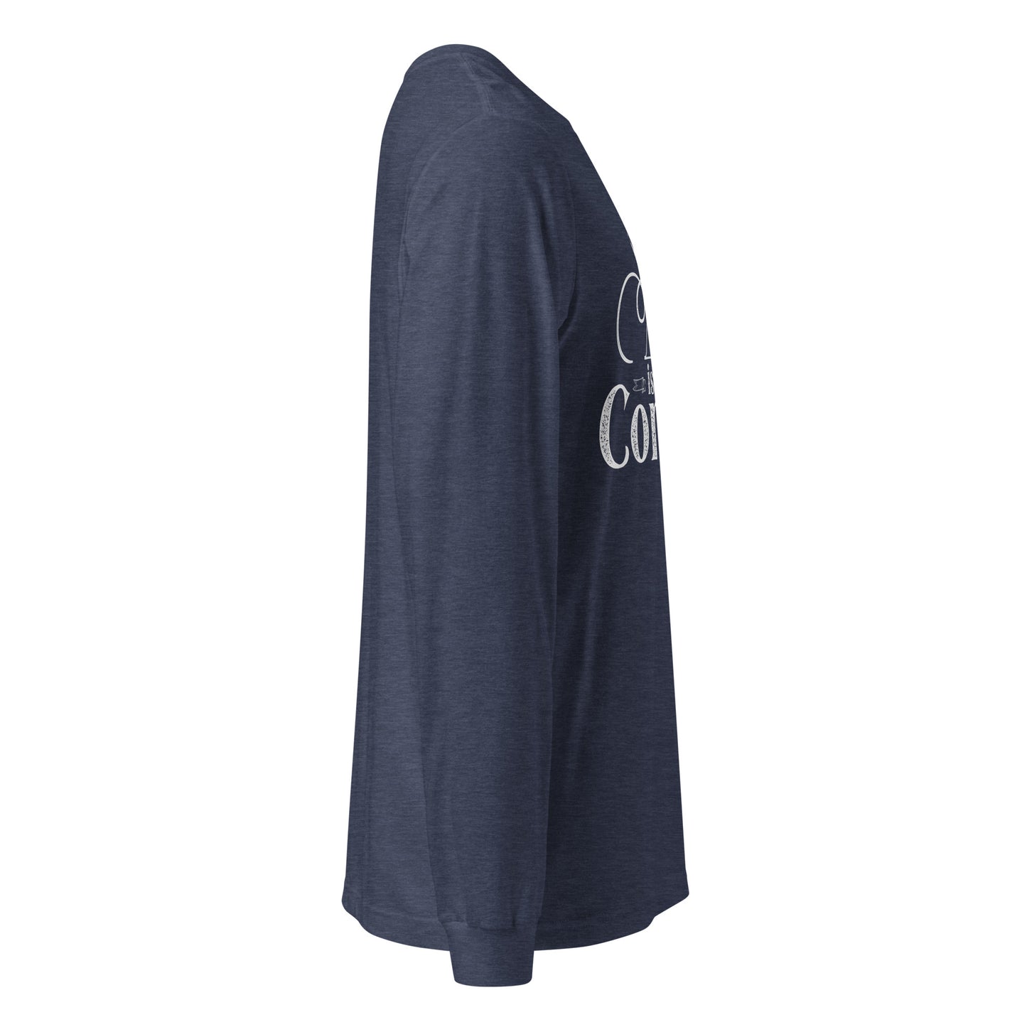 Christian men’s crew neck long sleeve tee with ribbed cuffs and modern fit